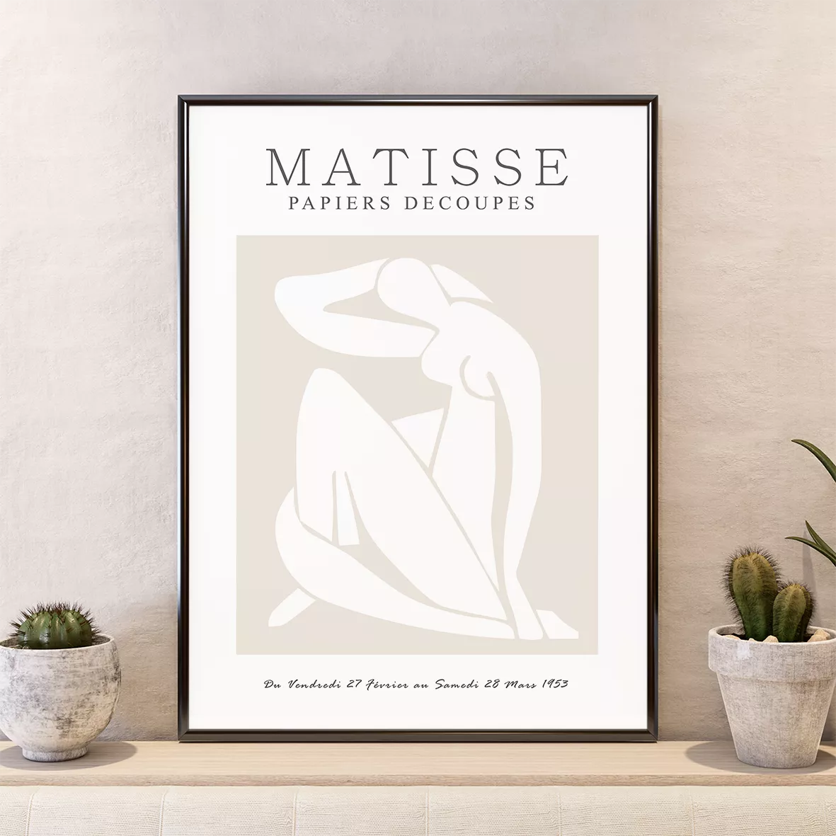 マティス作品コレクション:植物モチーフと人物画の3点セット展示