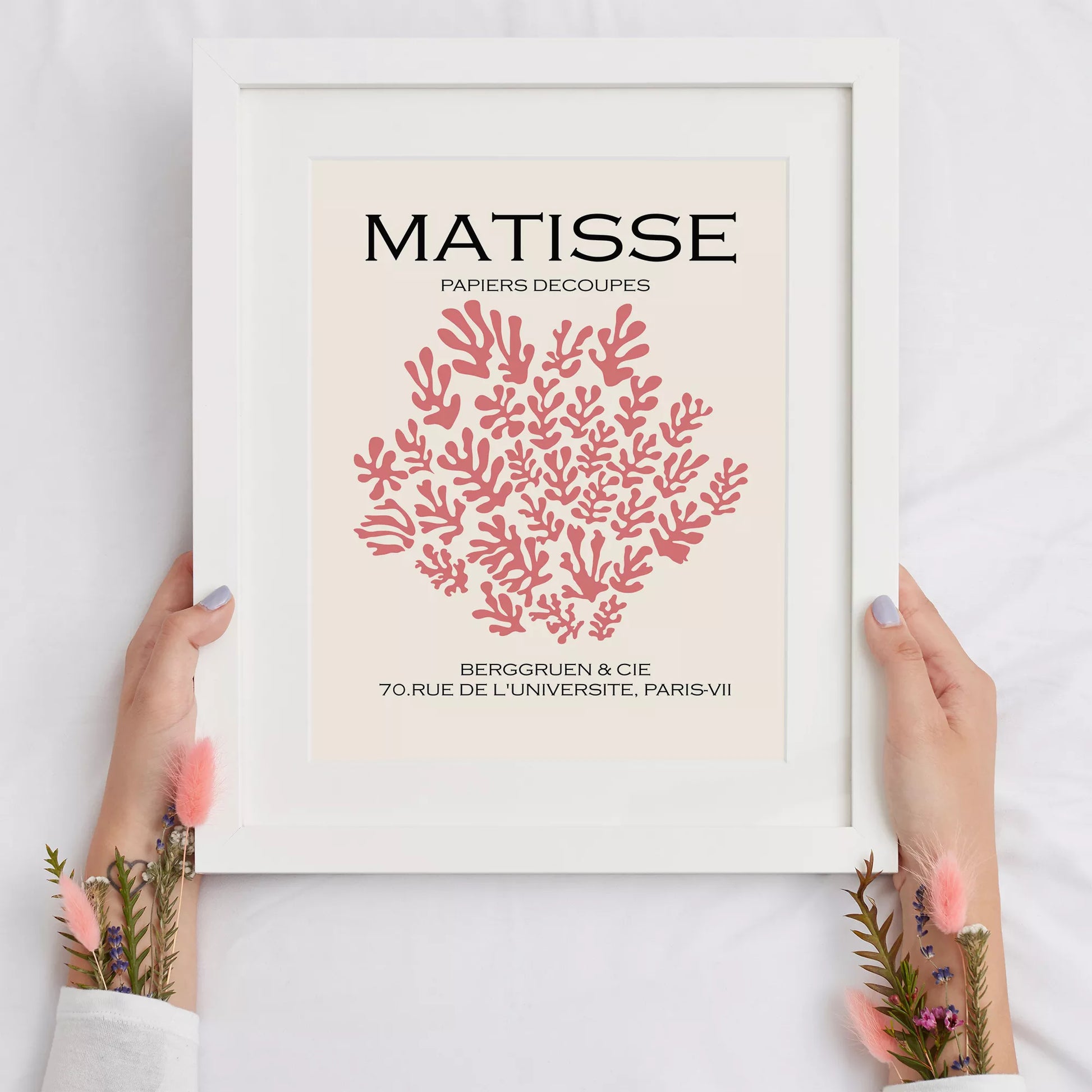 マティスのペーパーカット作品、珊瑚モチーフのアートポスター展示会広告