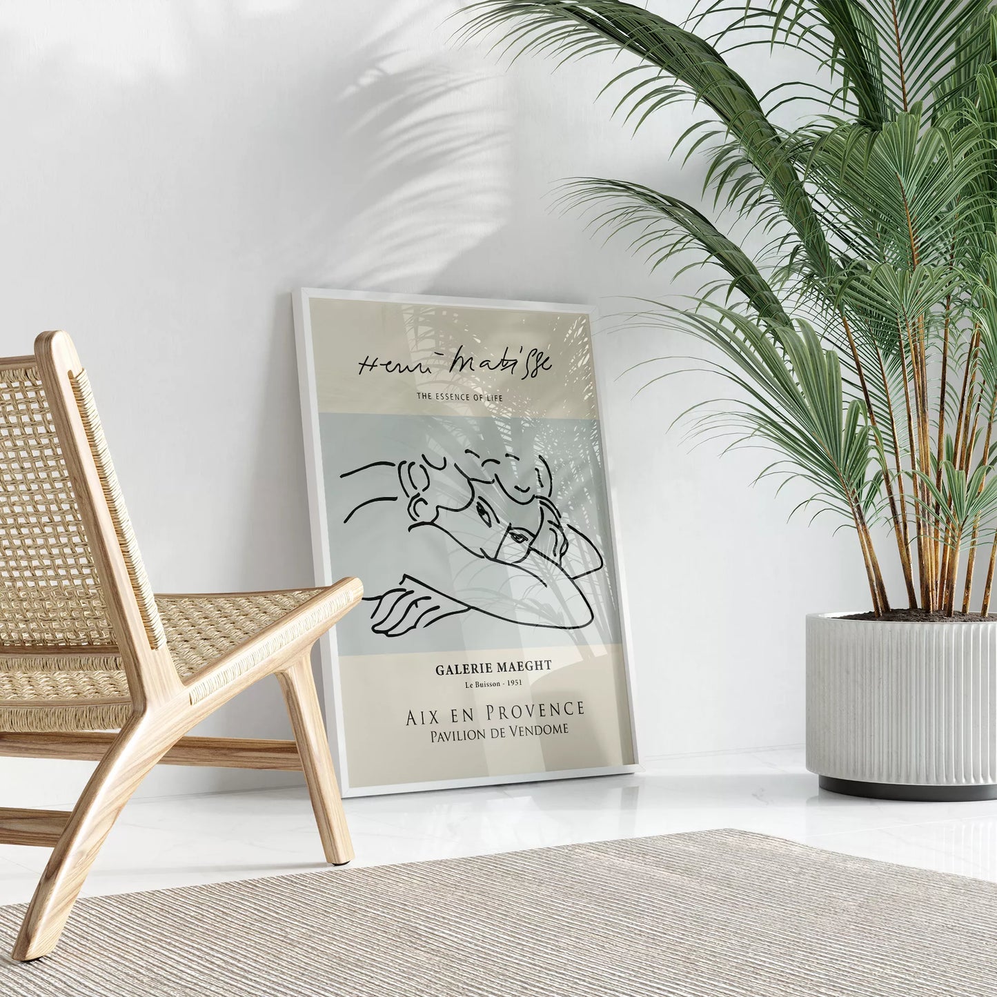 マティスの線画アート展示ポスター、ギャラリーマーグ1951年展示作品