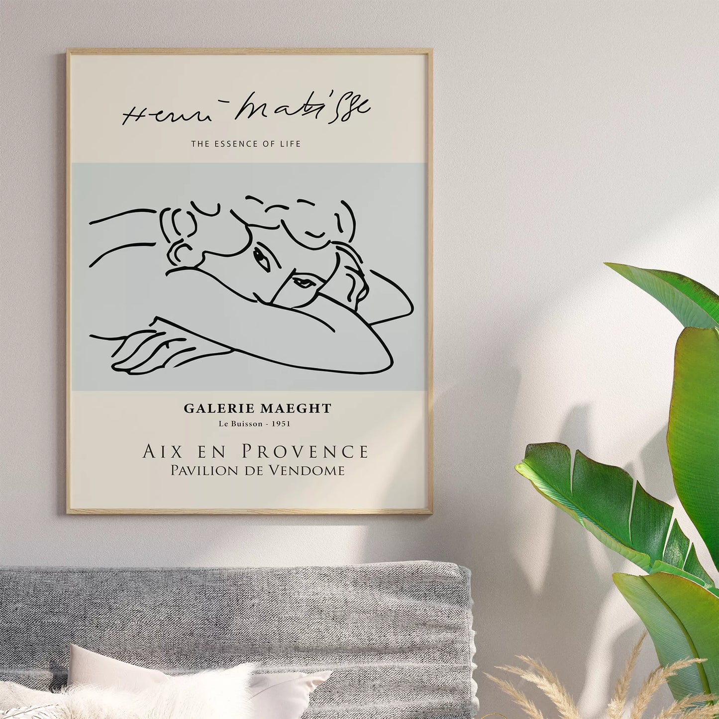 マティスの線画アート展示ポスター、ギャラリーマーグ1951年展示作品