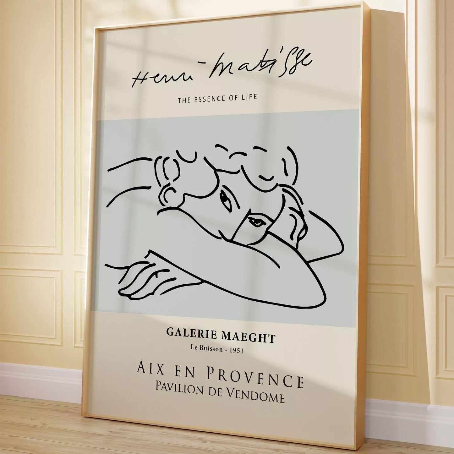 マティスの線画アート展示ポスター、ギャラリーマーグ1951年展示作品