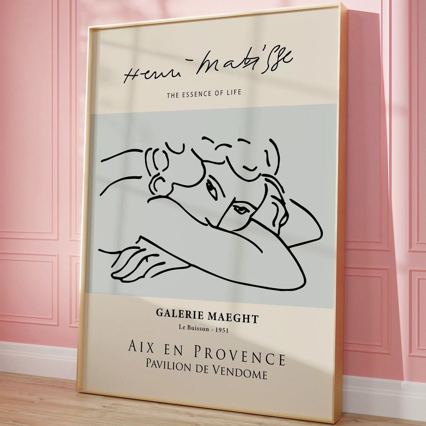 マティスの線画アート展示ポスター、ギャラリーマーグ1951年展示作品