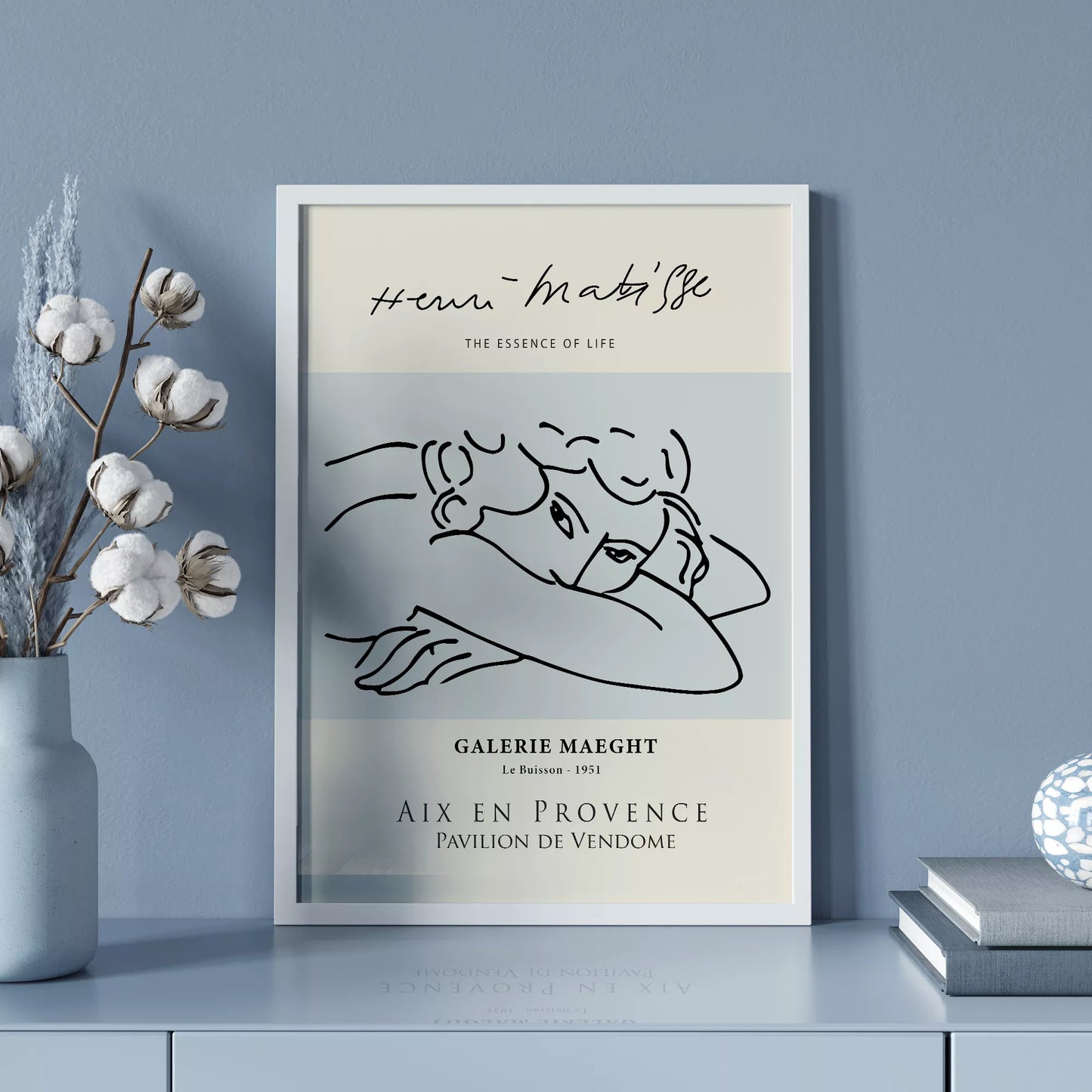 マティスの線画アート展示ポスター、ギャラリーマーグ1951年展示作品