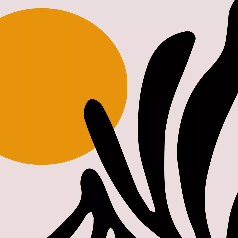 マティス展覧会ポスター3点セット、モノクロームデザイン、抽象的な植物モチーフ