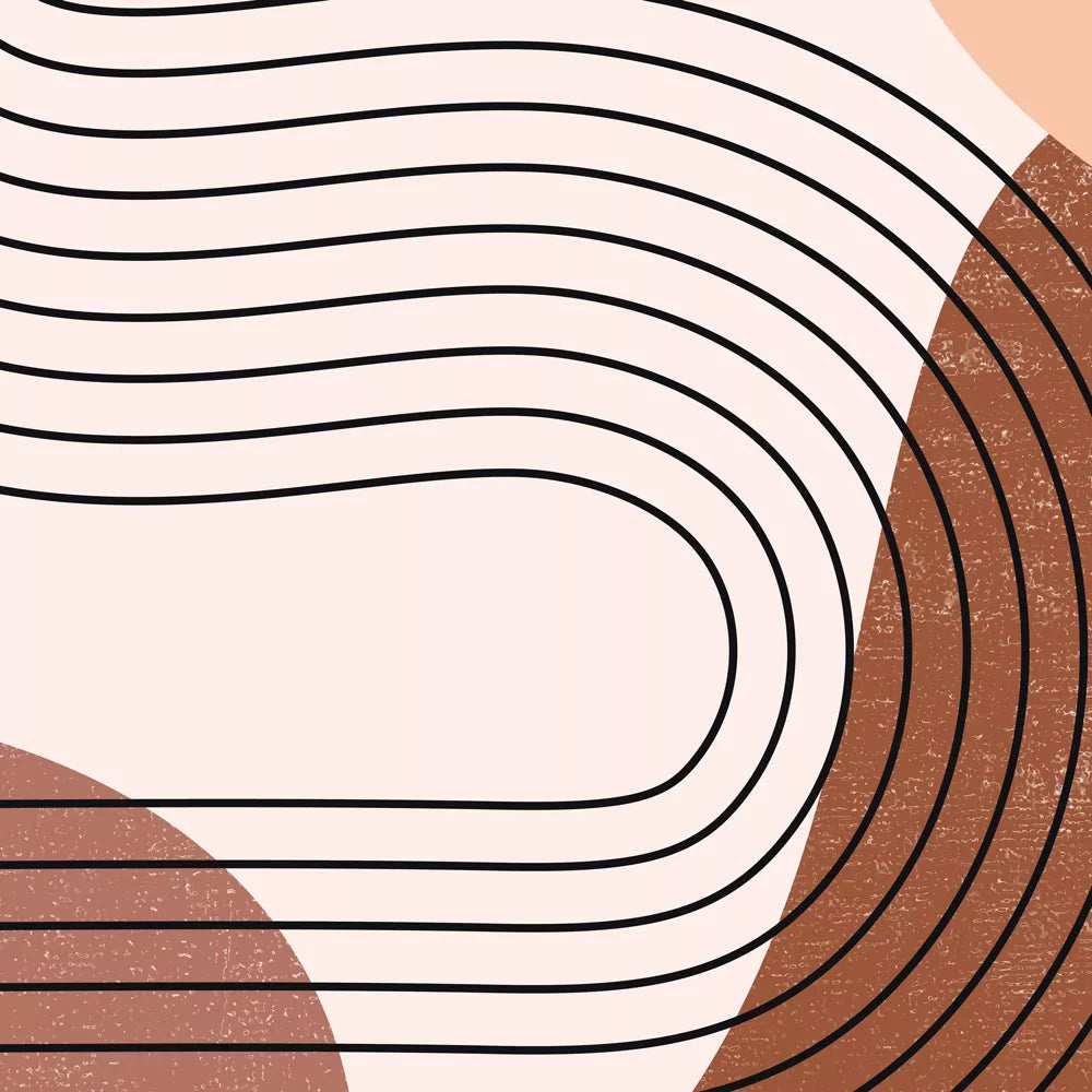 北欧風モダンアート3枚セット テラコッタカラー ミニマルデザイン