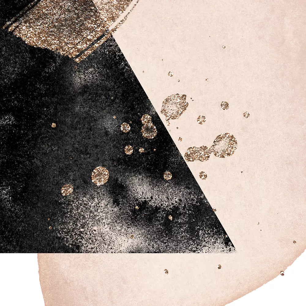 幾何学的な抽象アートセット:三角形と円のモダンなデザイン構成