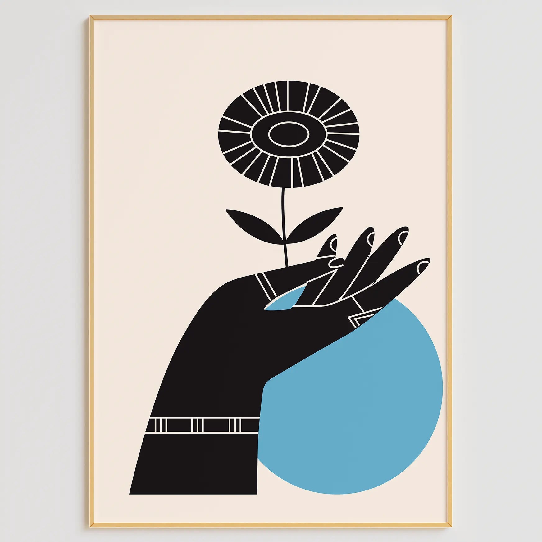 ミニマルな動物モチーフと幾何学アクセントの北欧モダンアートポスター 3枚セット