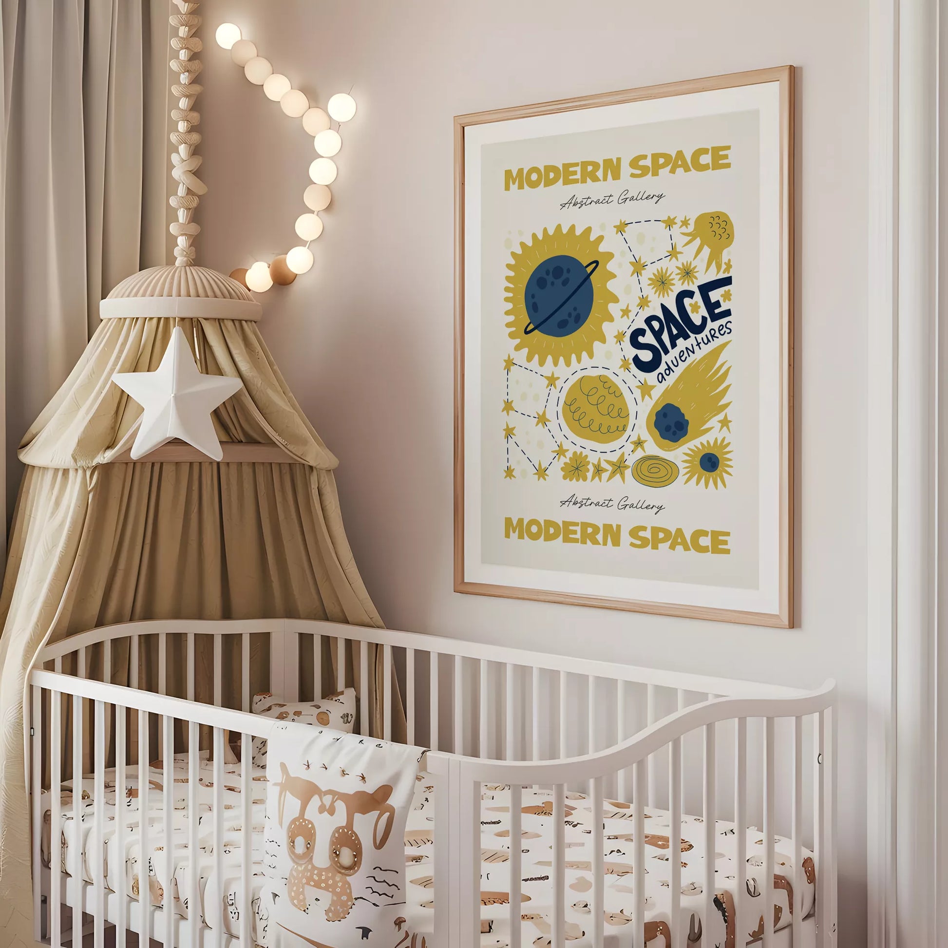 モダンスペース抽象画宇宙冒険アートポスター 現代アート壁装飾