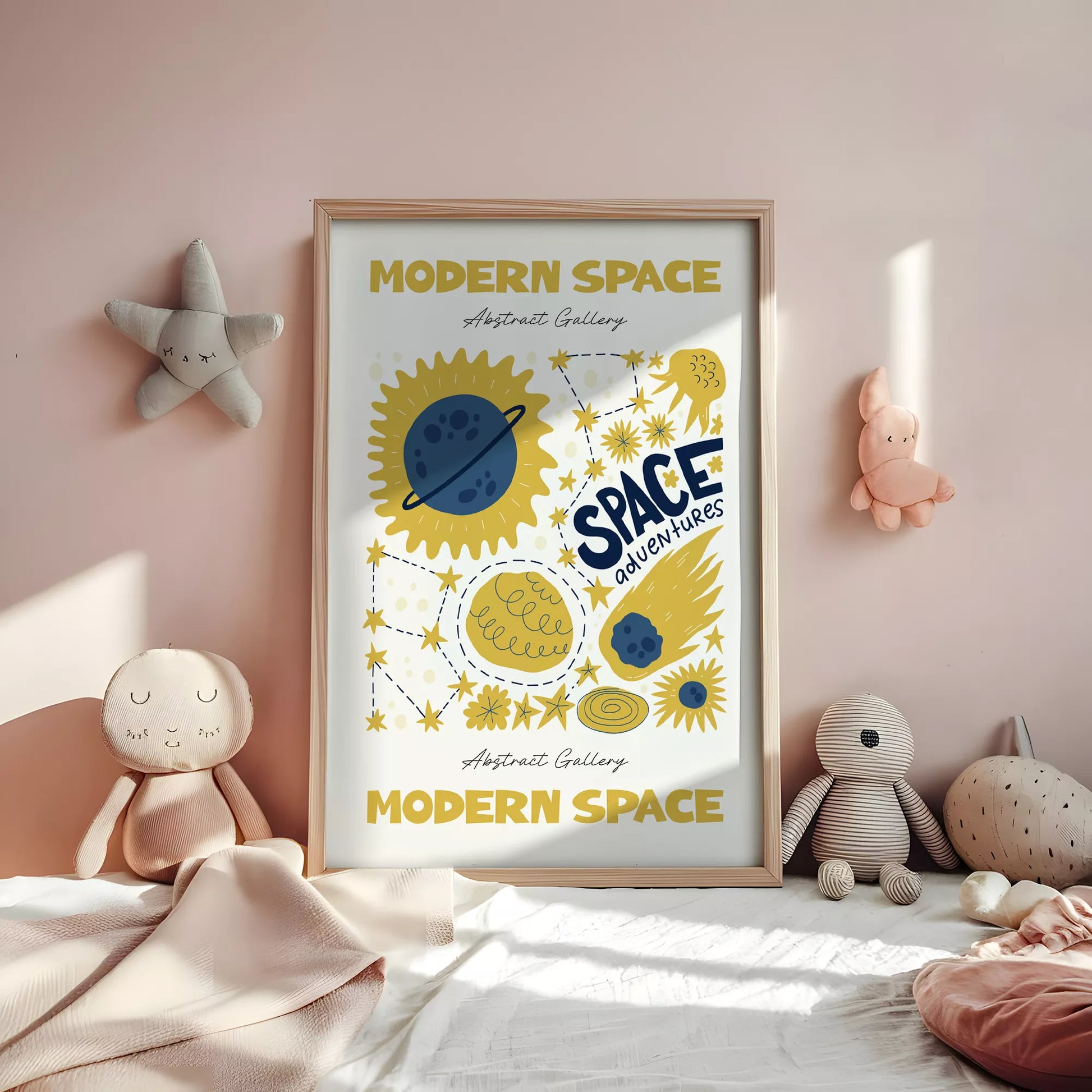 モダンスペース抽象画宇宙冒険アートポスター 現代アート壁装飾