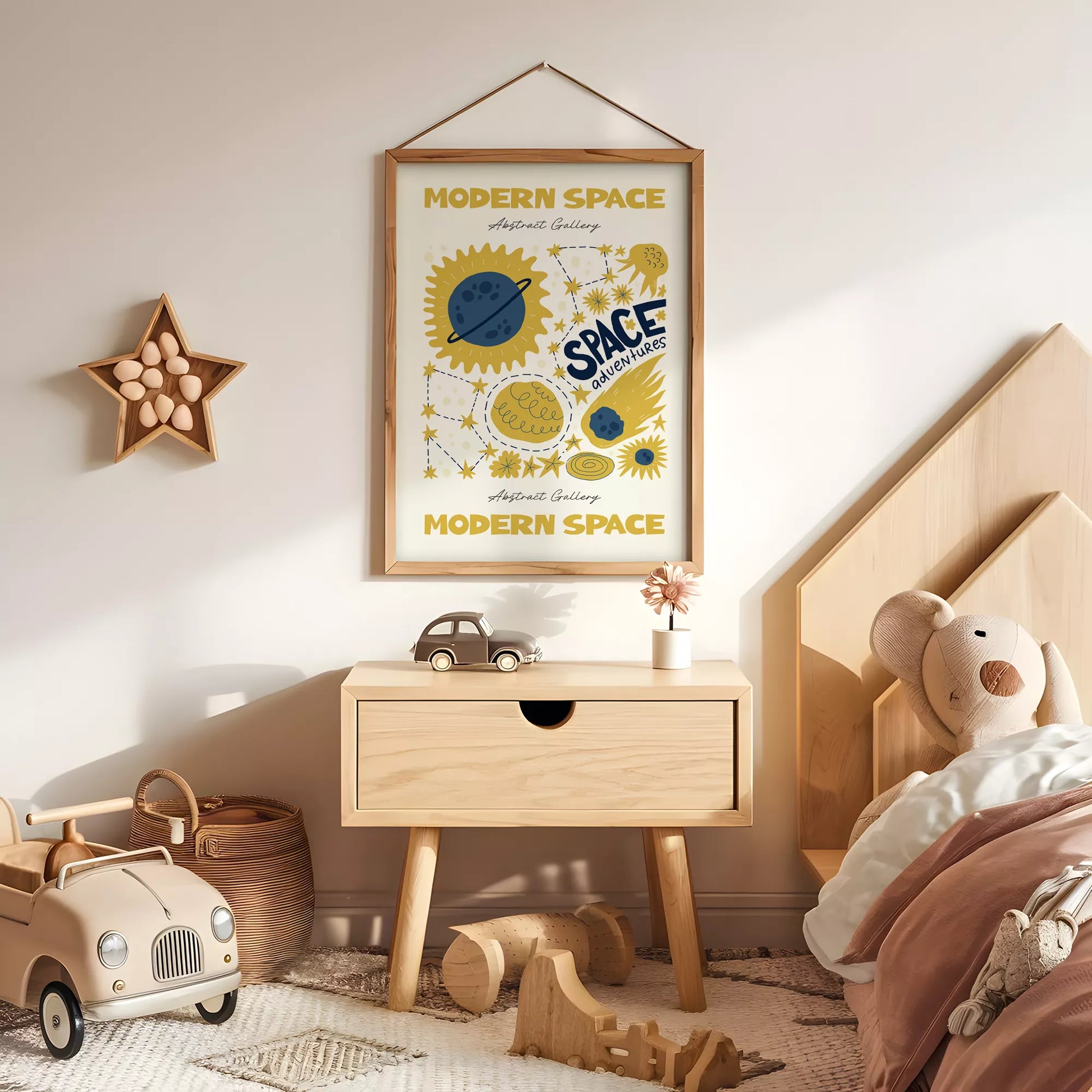 モダンスペース抽象画宇宙冒険アートポスター 現代アート壁装飾