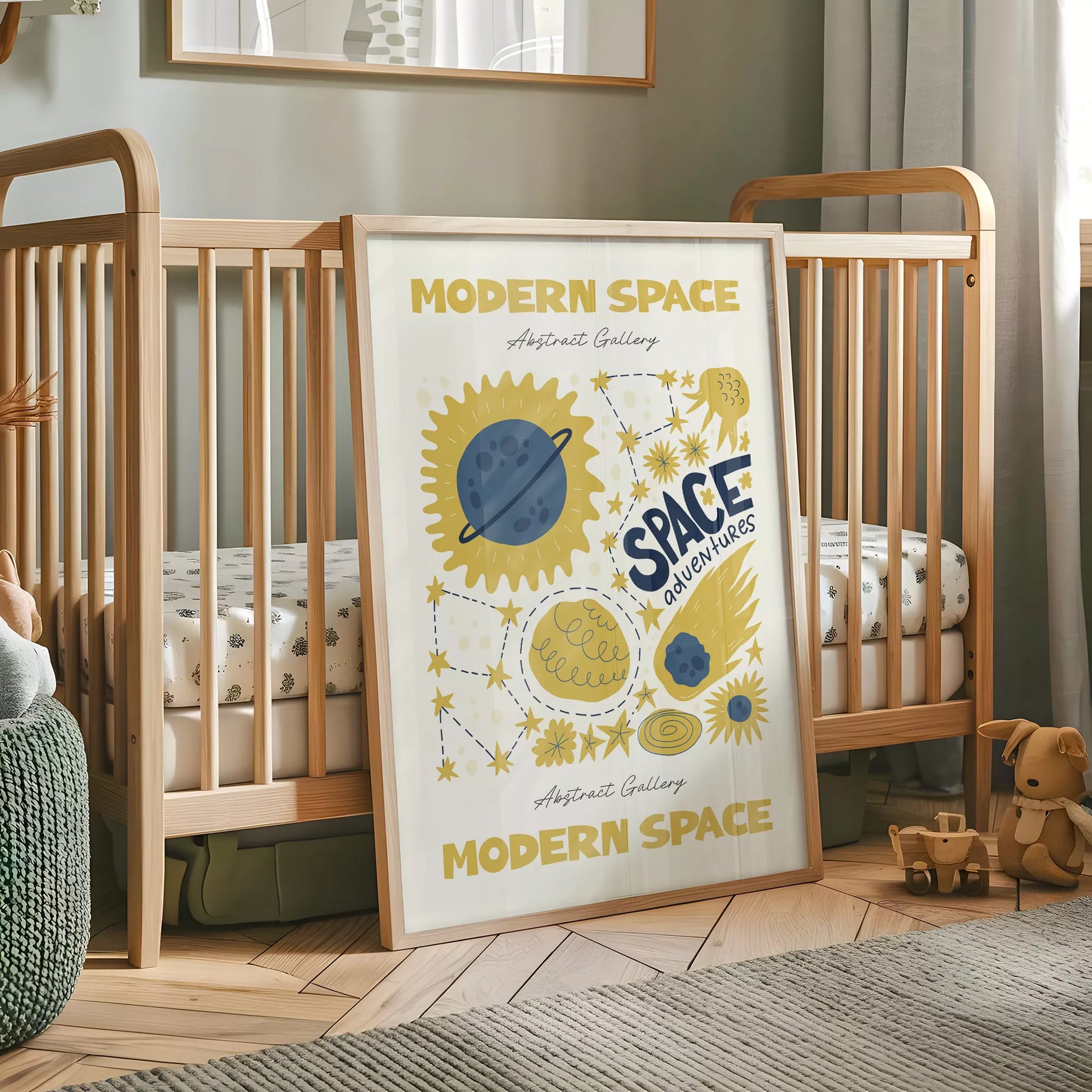 モダンスペース抽象画宇宙冒険アートポスター 現代アート壁装飾