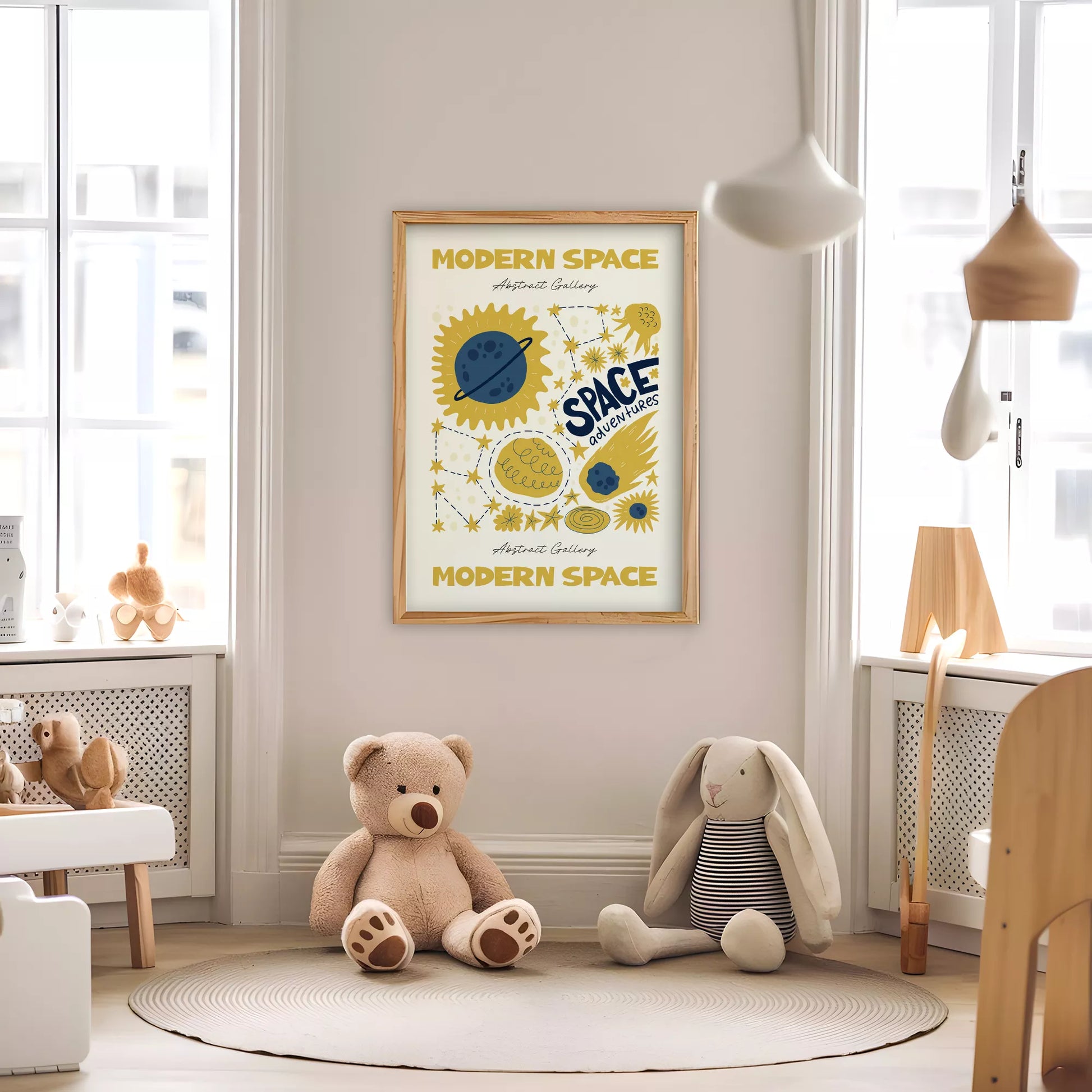 モダンスペース抽象画宇宙冒険アートポスター 現代アート壁装飾