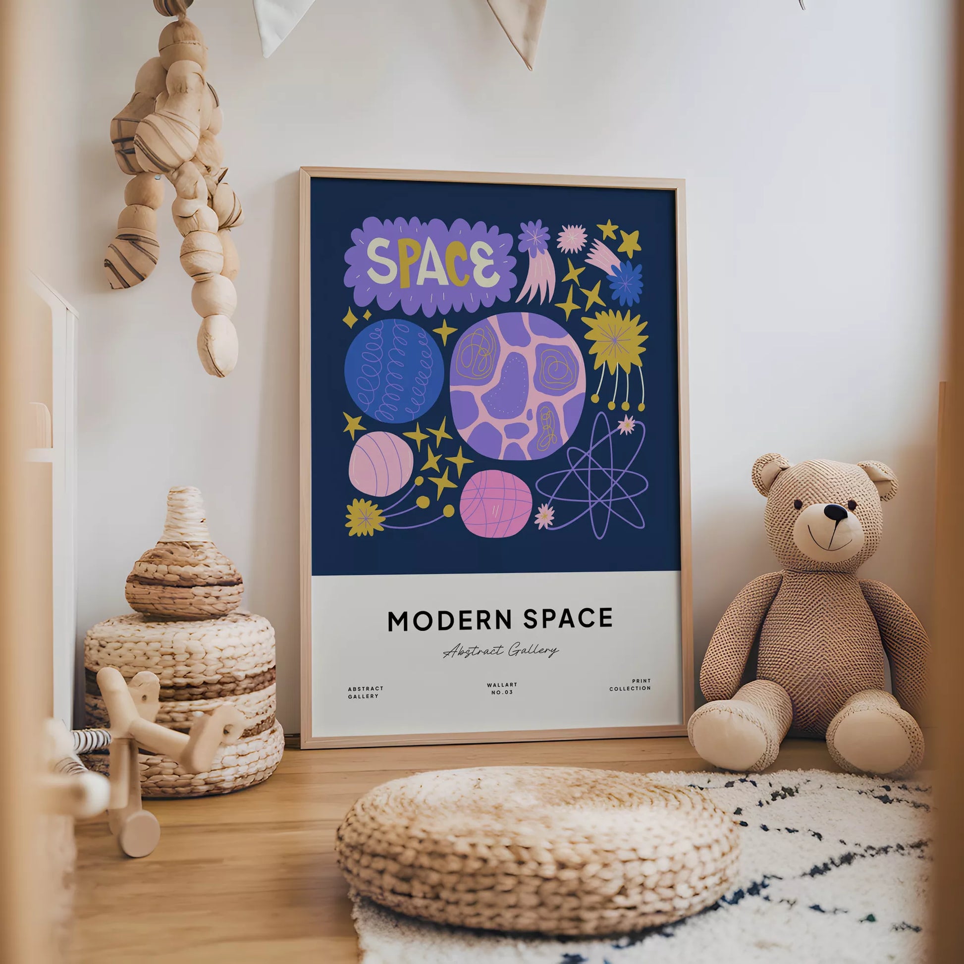 モダンスペース抽象画惑星星座アートポスター 現代アート壁装飾