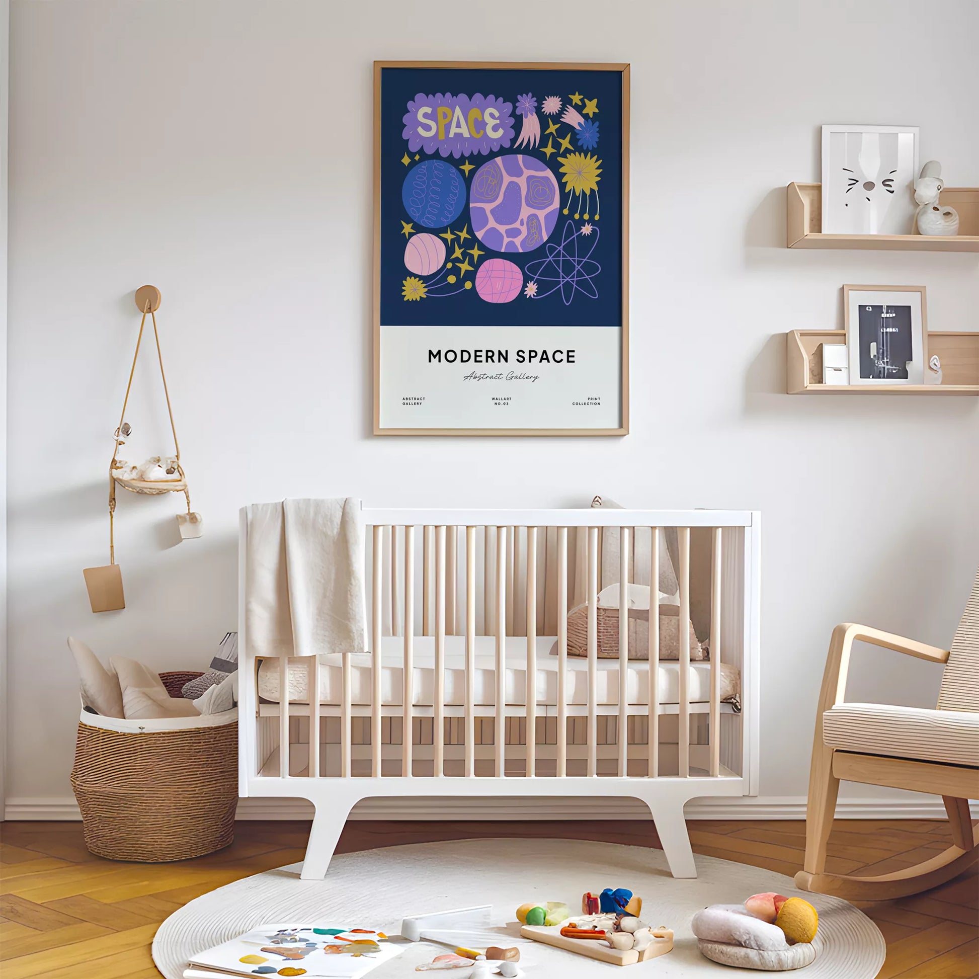 モダンスペース抽象画惑星星座アートポスター 現代アート壁装飾