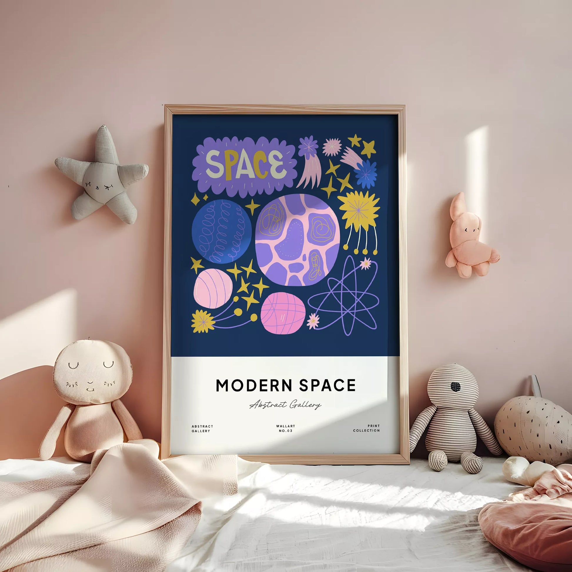 モダンスペース抽象画惑星星座アートポスター 現代アート壁装飾