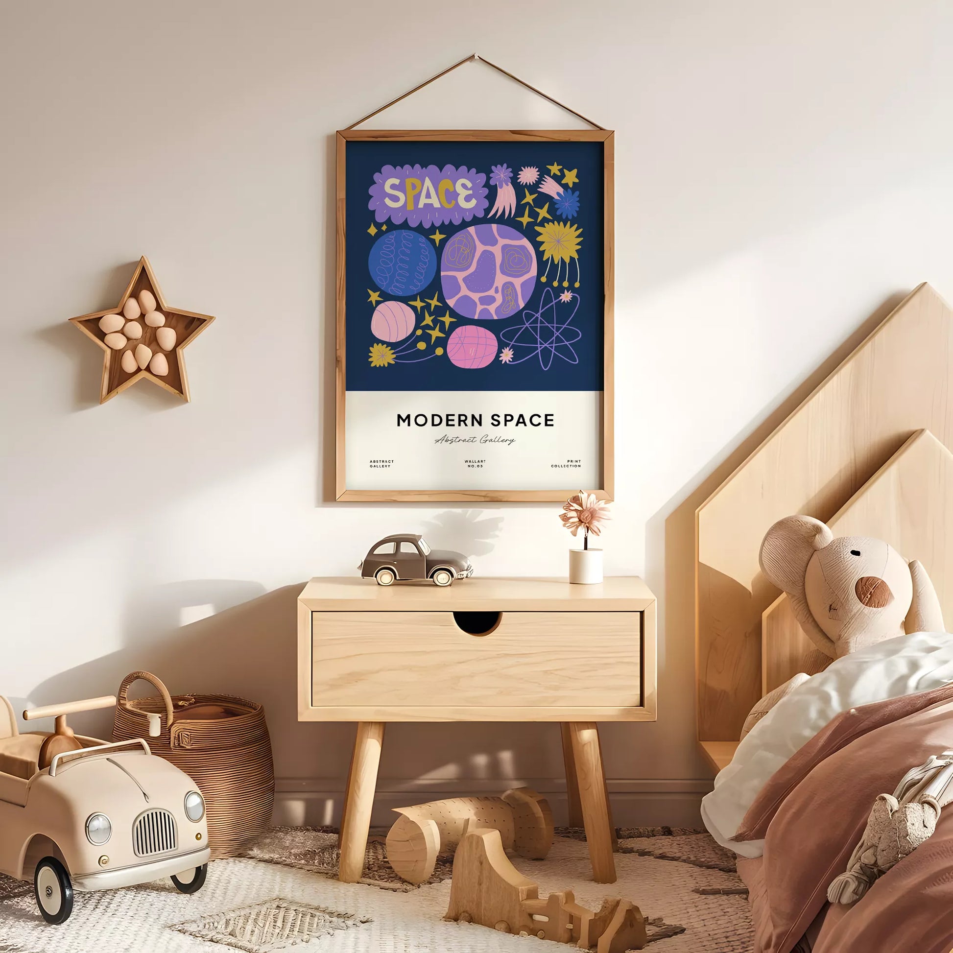 モダンスペース抽象画惑星星座アートポスター 現代アート壁装飾