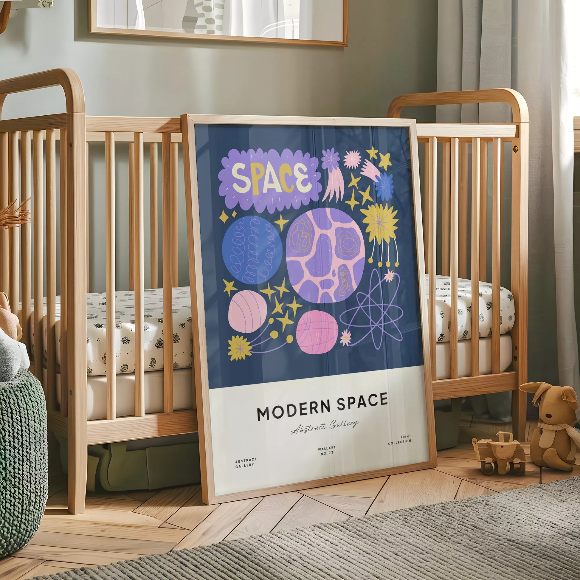 モダンスペース抽象画惑星星座アートポスター 現代アート壁装飾