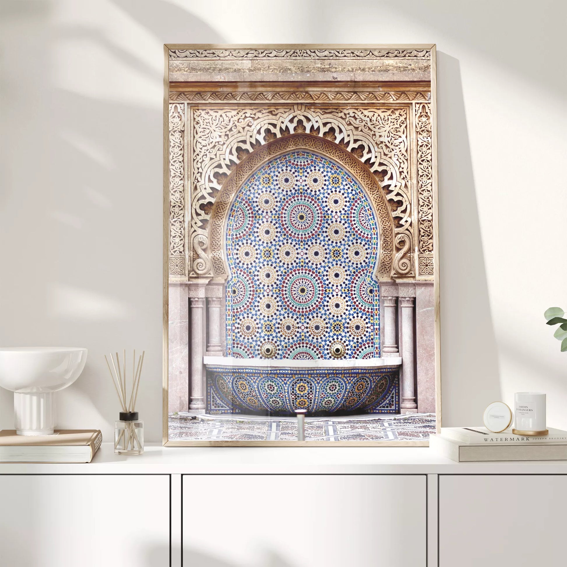 モロッコ風モザイクアートのインテリアポスター、エレガントな装飾と伝統的なデザイン