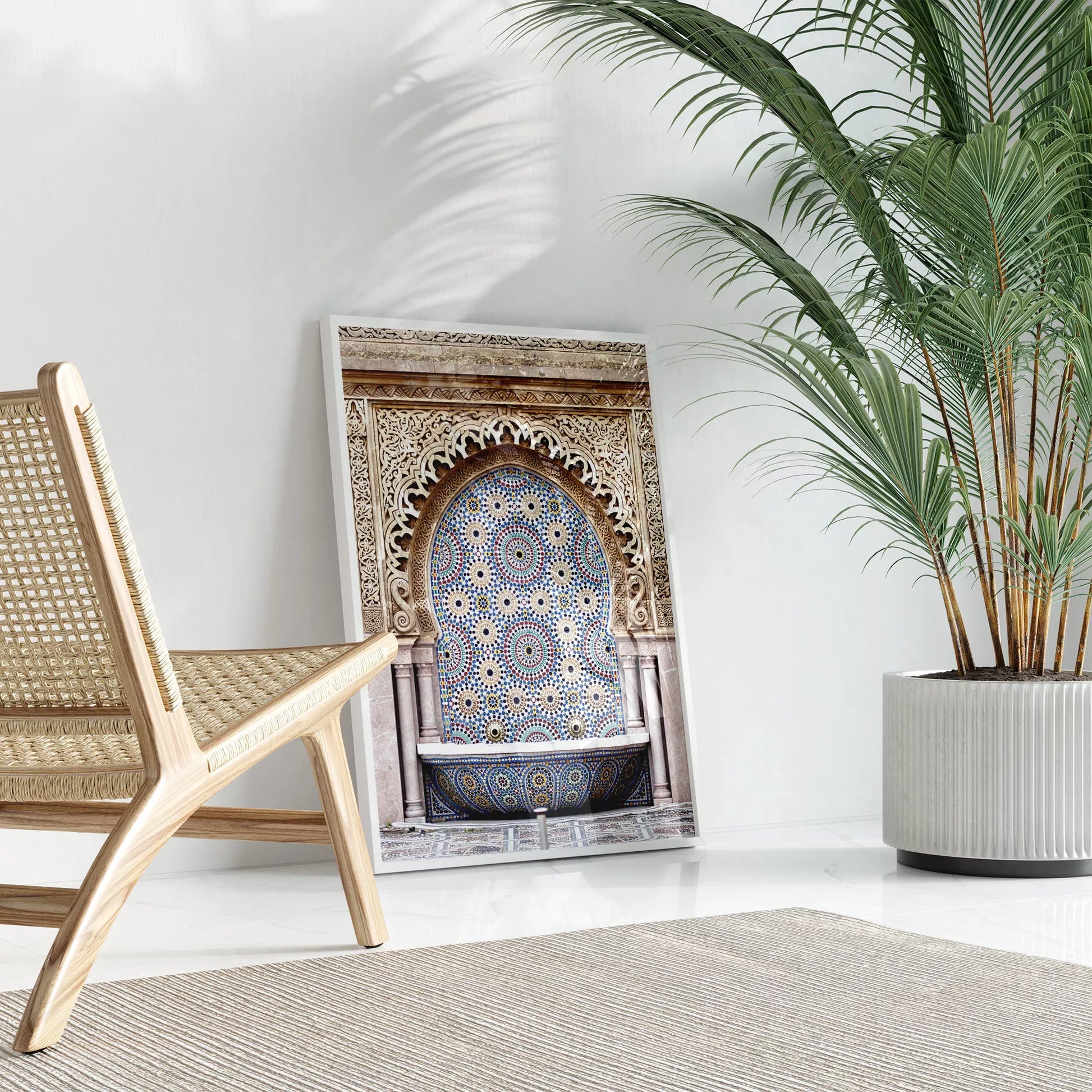 モロッコ風モザイクアートのインテリアポスター、エレガントな装飾と伝統的なデザイン