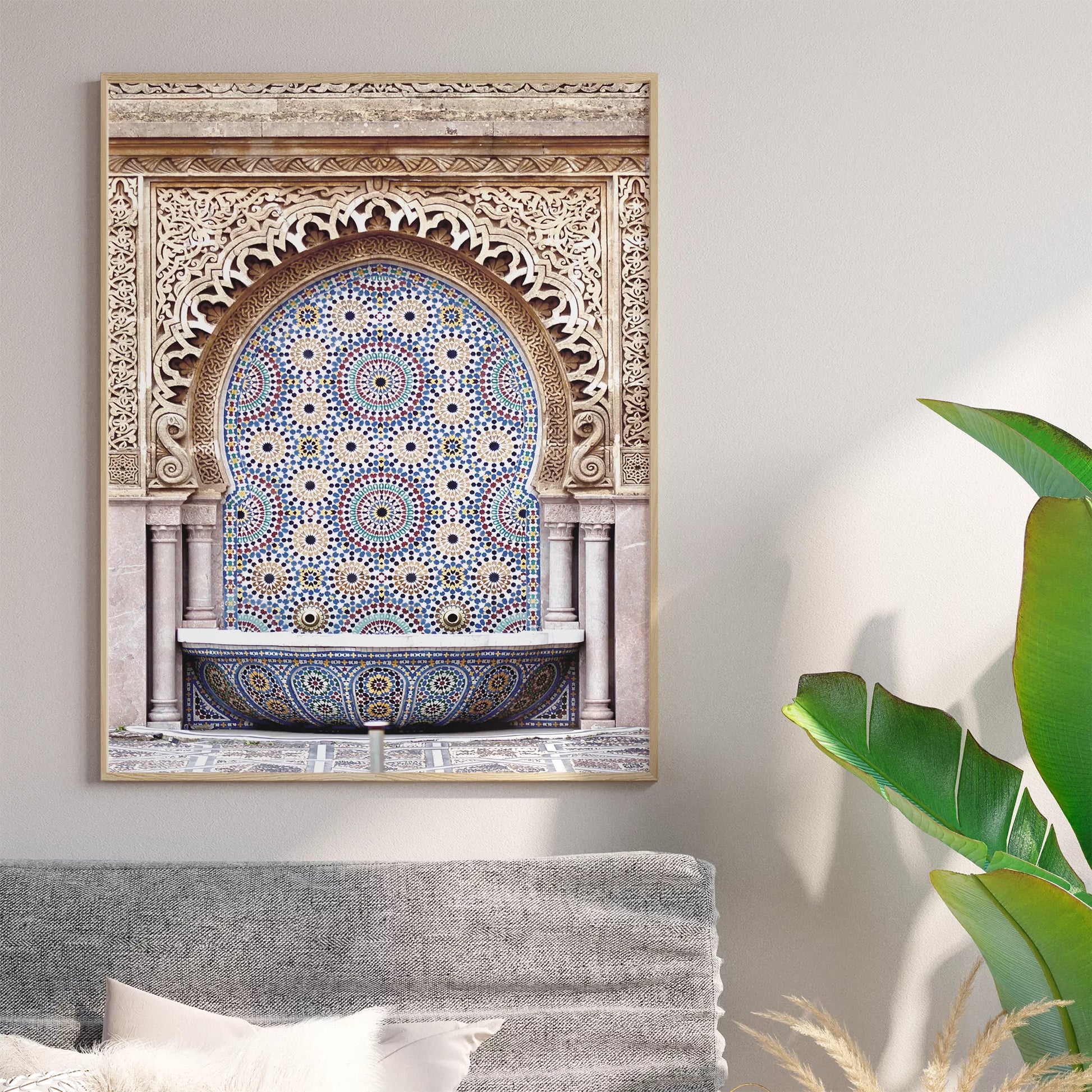 モロッコ風モザイクアートのインテリアポスター、エレガントな装飾と伝統的なデザイン