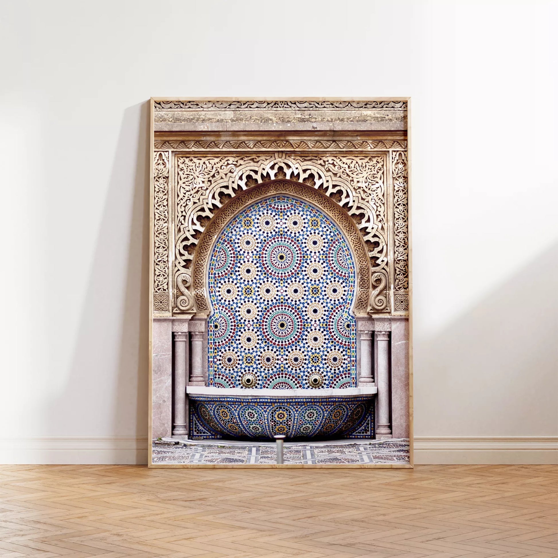 モロッコ風モザイクアートのインテリアポスター、エレガントな装飾と伝統的なデザイン
