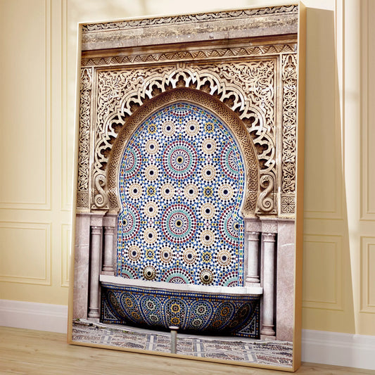 モロッコ風モザイクアートのインテリアポスター、エレガントな装飾と伝統的なデザイン