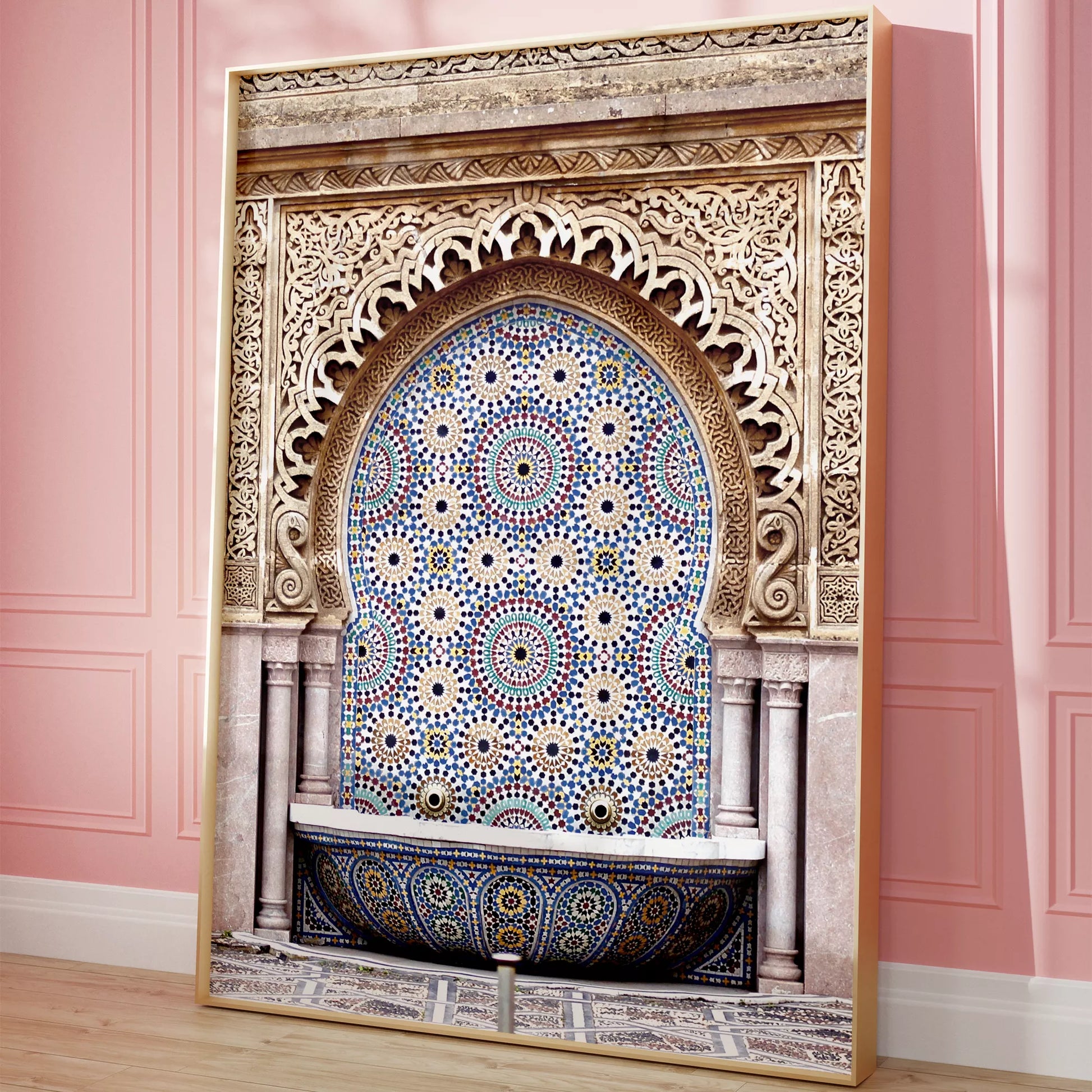 モロッコ風モザイクアートのインテリアポスター、エレガントな装飾と伝統的なデザイン