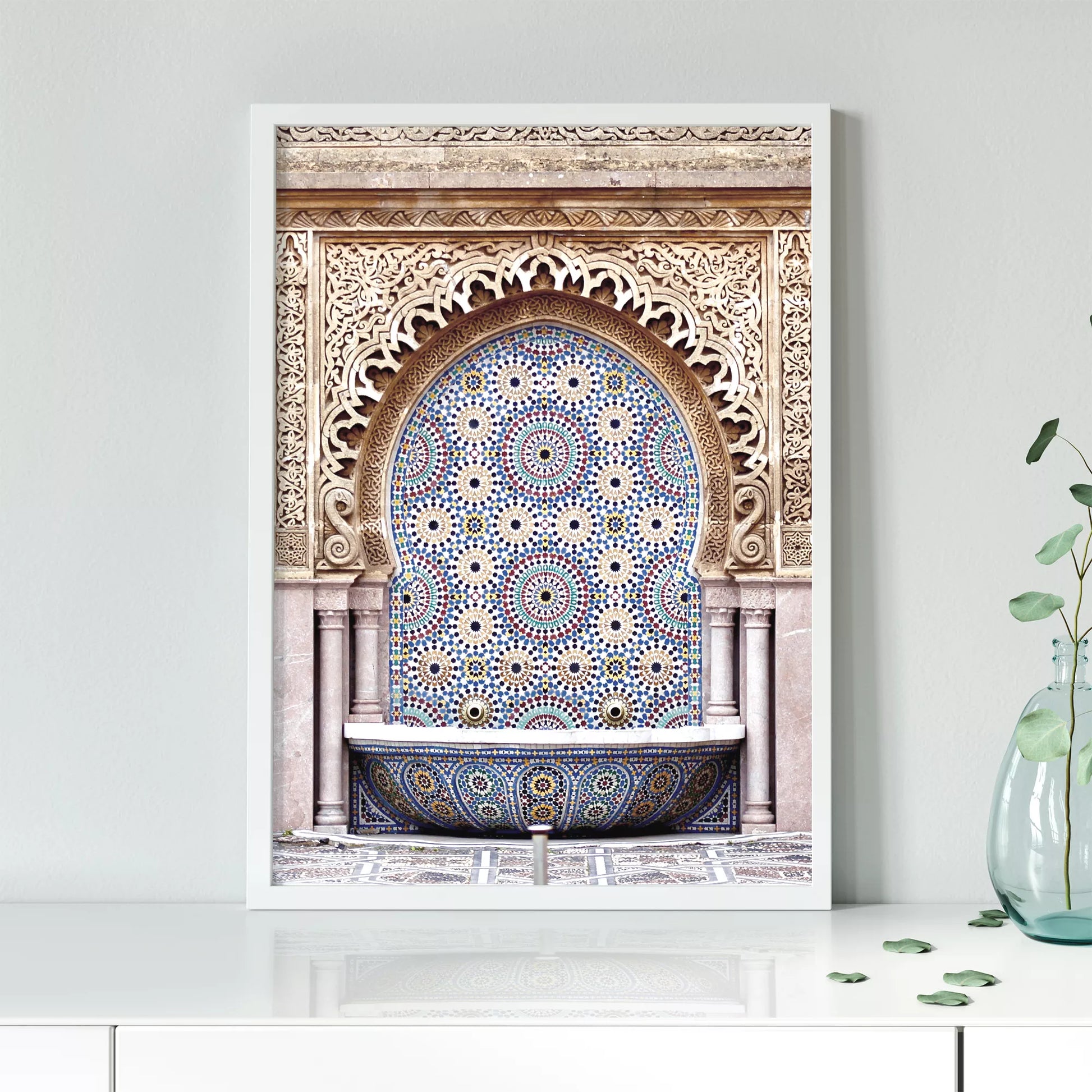 モロッコ風モザイクアートのインテリアポスター、エレガントな装飾と伝統的なデザイン
