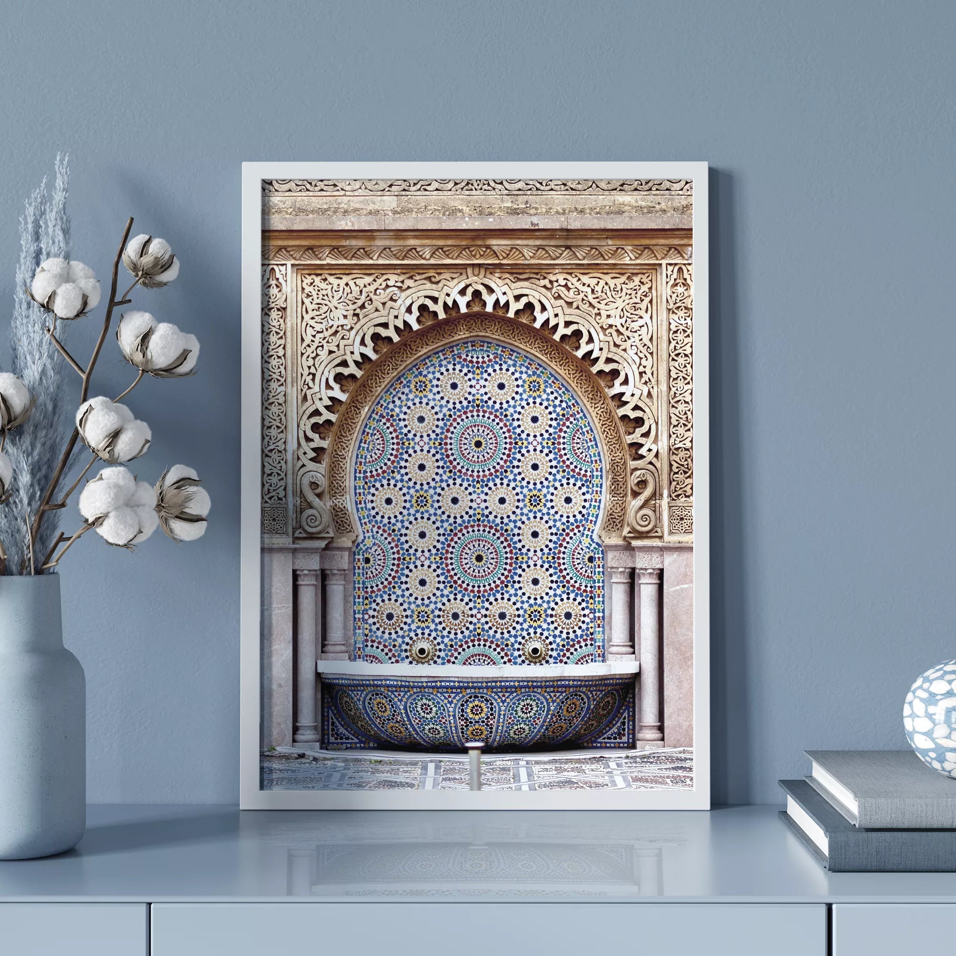 モロッコ風モザイクアートのインテリアポスター、エレガントな装飾と伝統的なデザイン