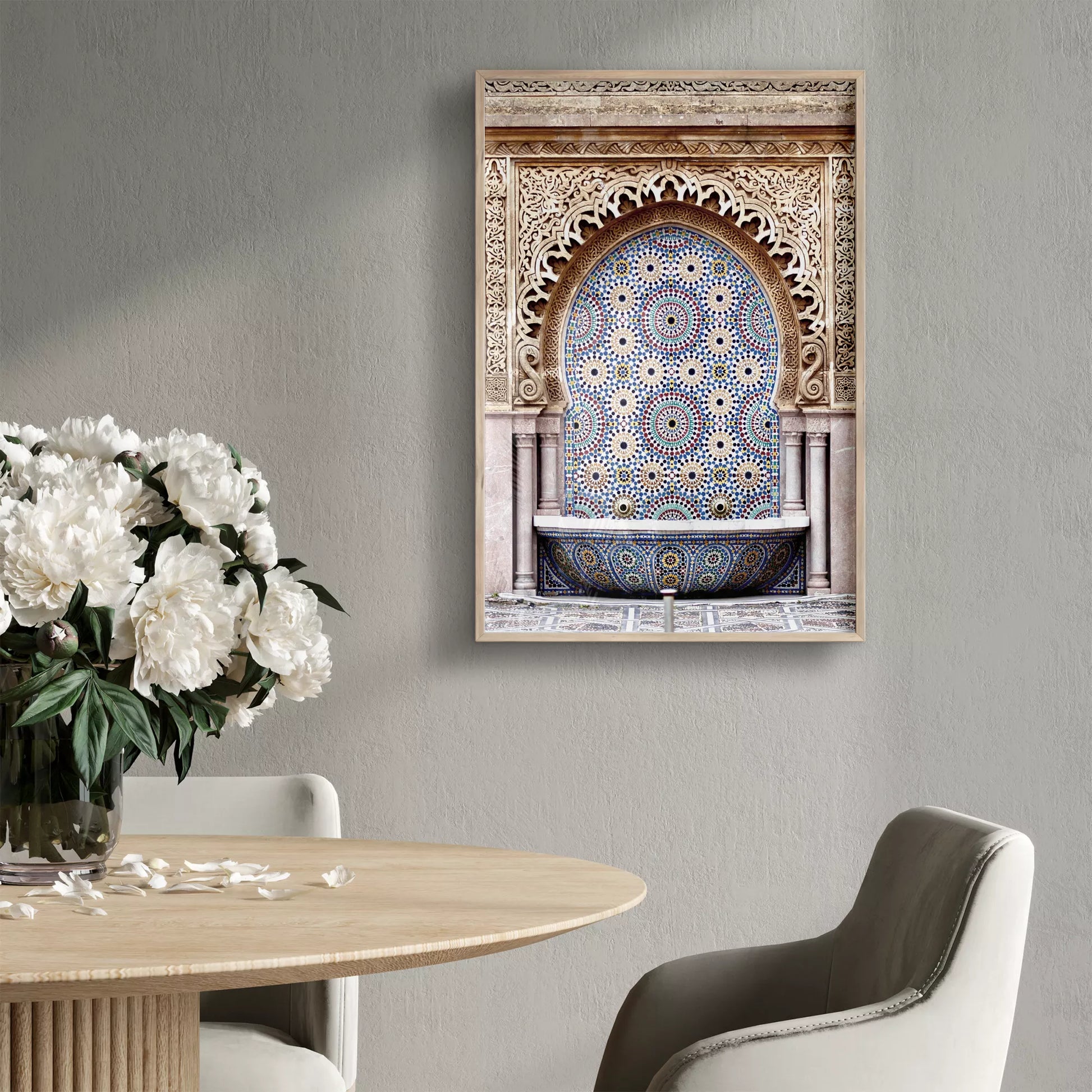 モロッコ風モザイクアートのインテリアポスター、エレガントな装飾と伝統的なデザイン