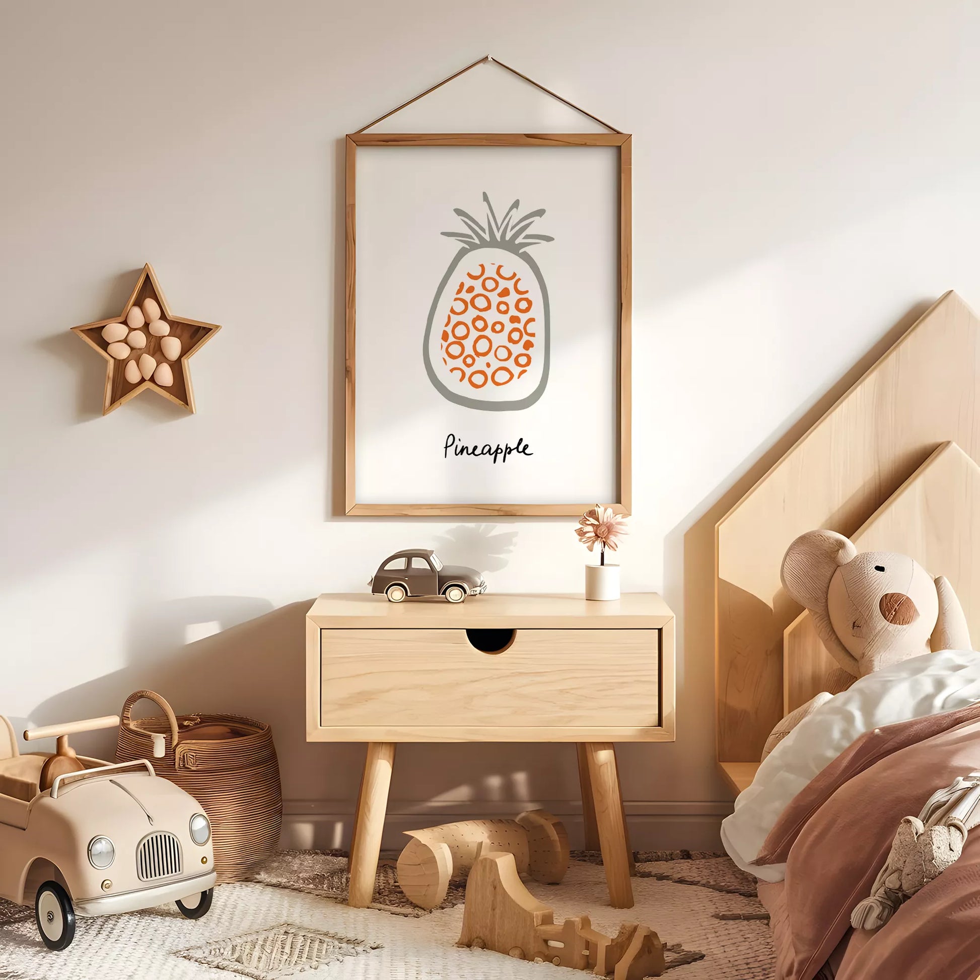 北欧モダンフルーツデザインのアートポスター 壁掛け装飾