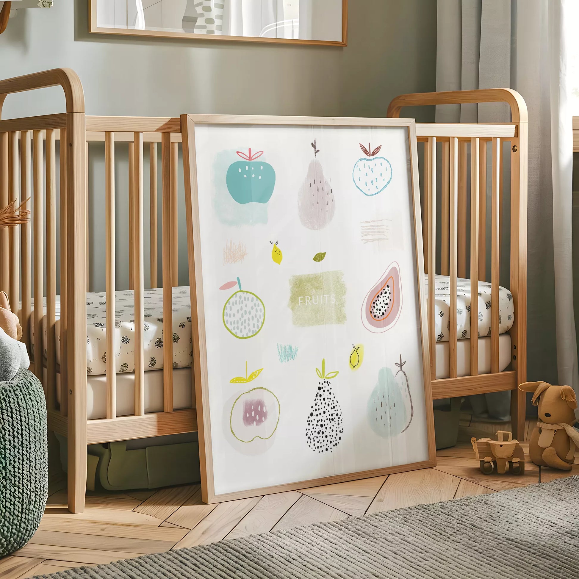 北欧モダンフルーツデザインのアートポスター 壁掛け装飾