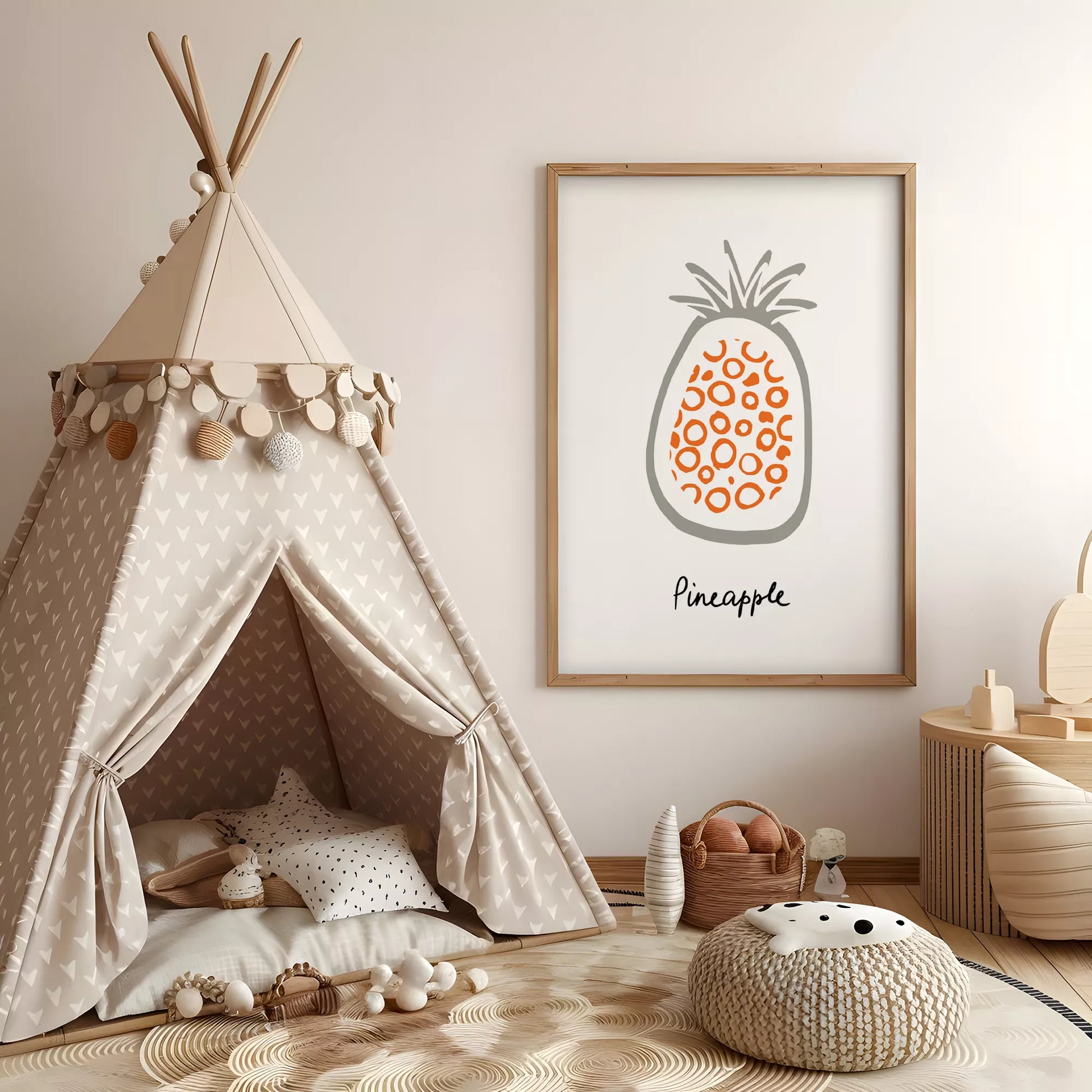 北欧モダンフルーツデザインのアートポスター 壁掛け装飾