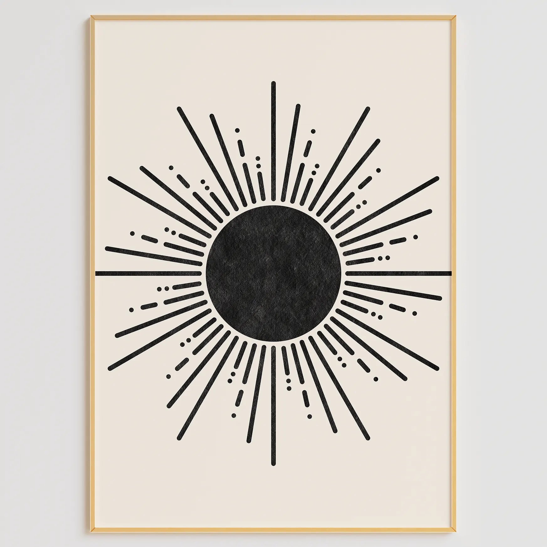 松と山と太陽を描いたミニマル北欧アートポスター3枚セット