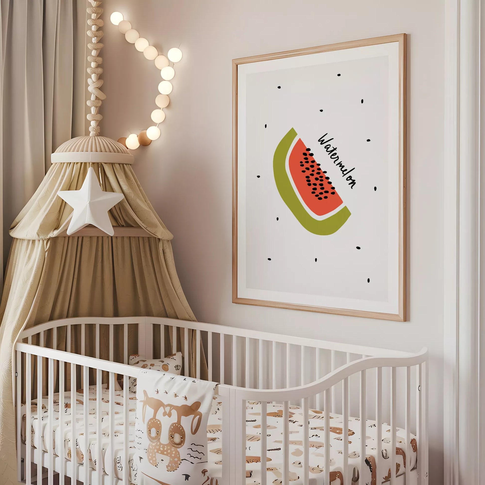 北欧モダンスイカデザインのアートポスター キッチン装飾