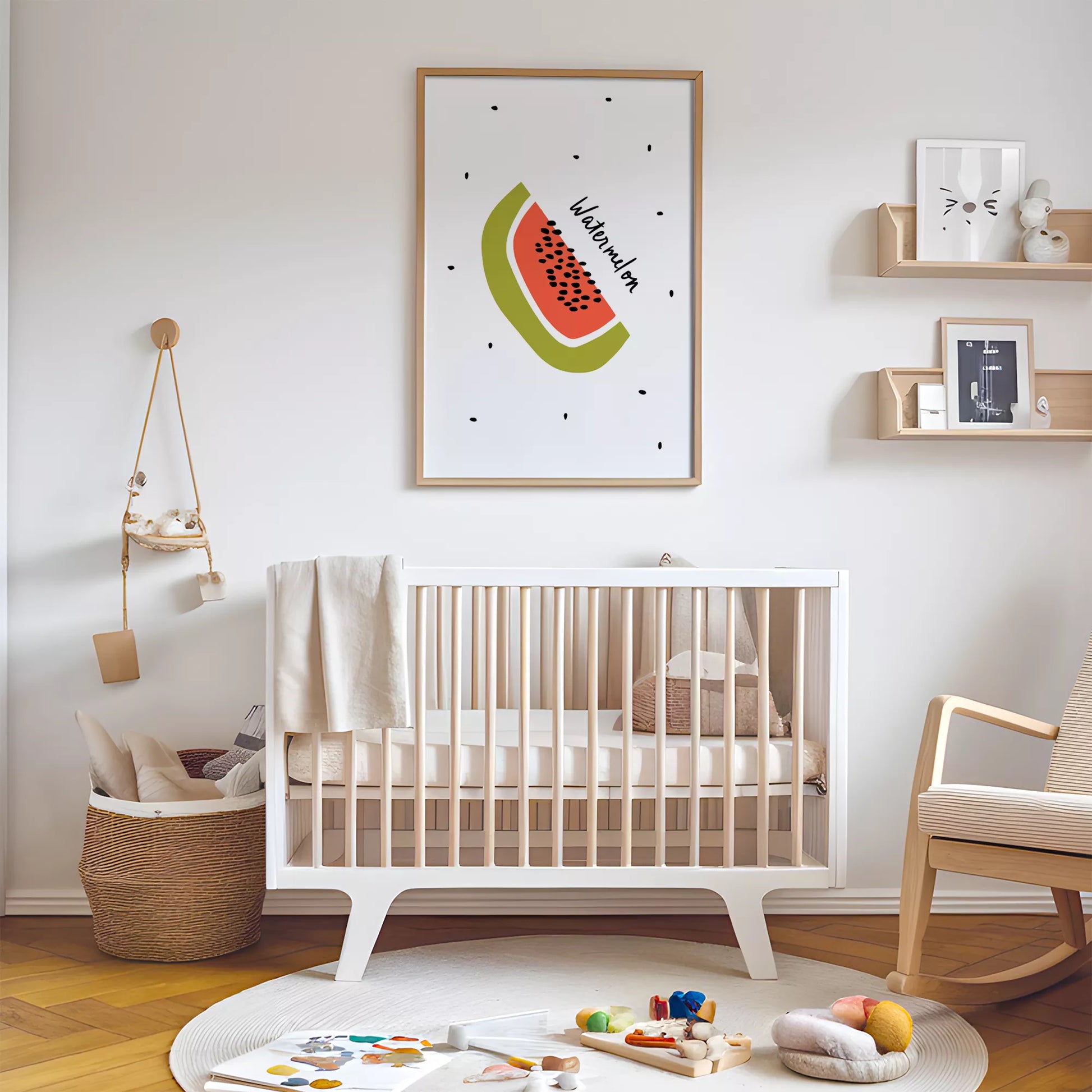 北欧モダンスイカデザインのアートポスター キッチン装飾