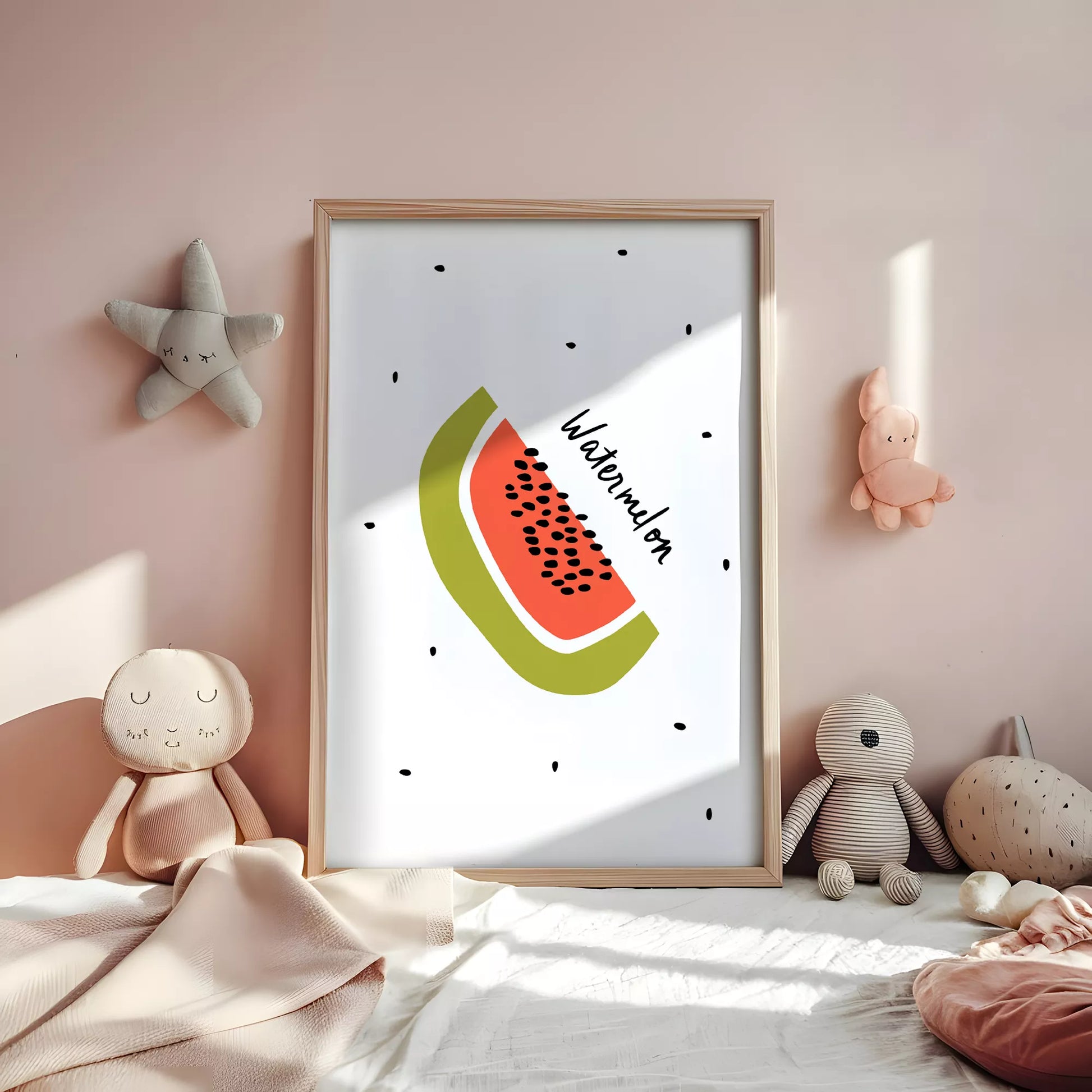 北欧モダンスイカデザインのアートポスター キッチン装飾
