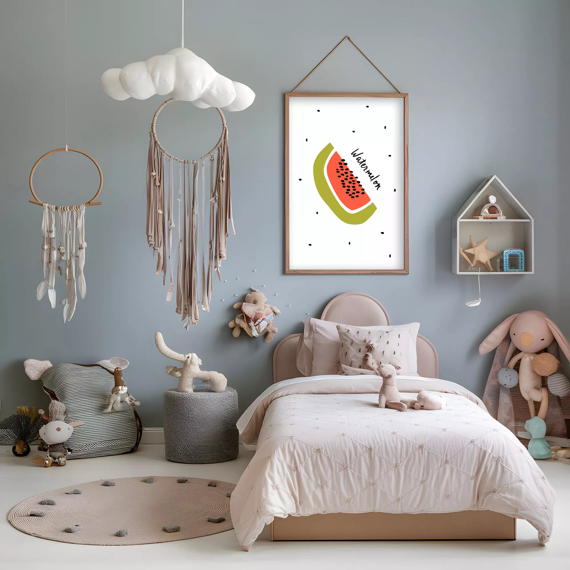 北欧モダンスイカデザインのアートポスター キッチン装飾