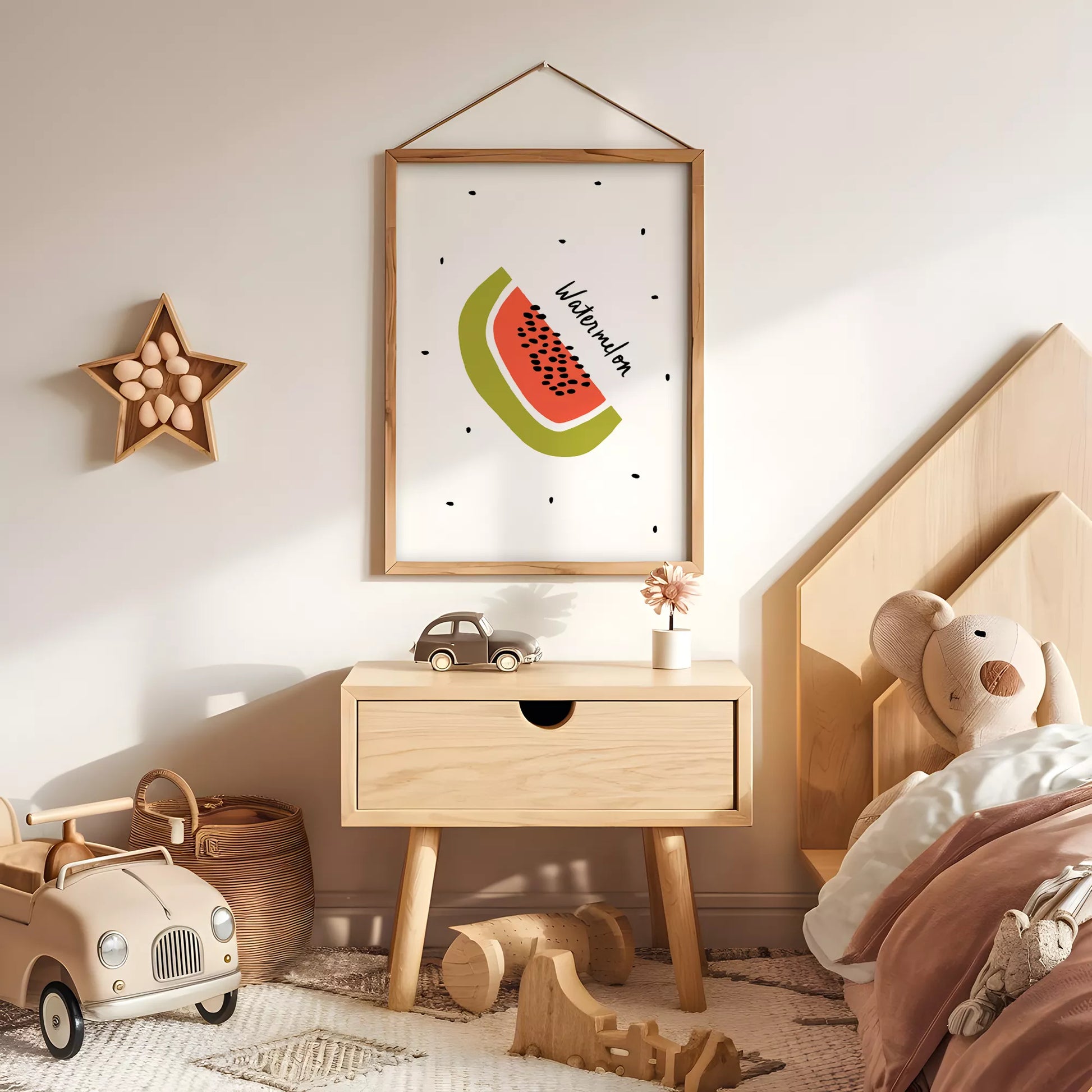 北欧モダンスイカデザインのアートポスター キッチン装飾