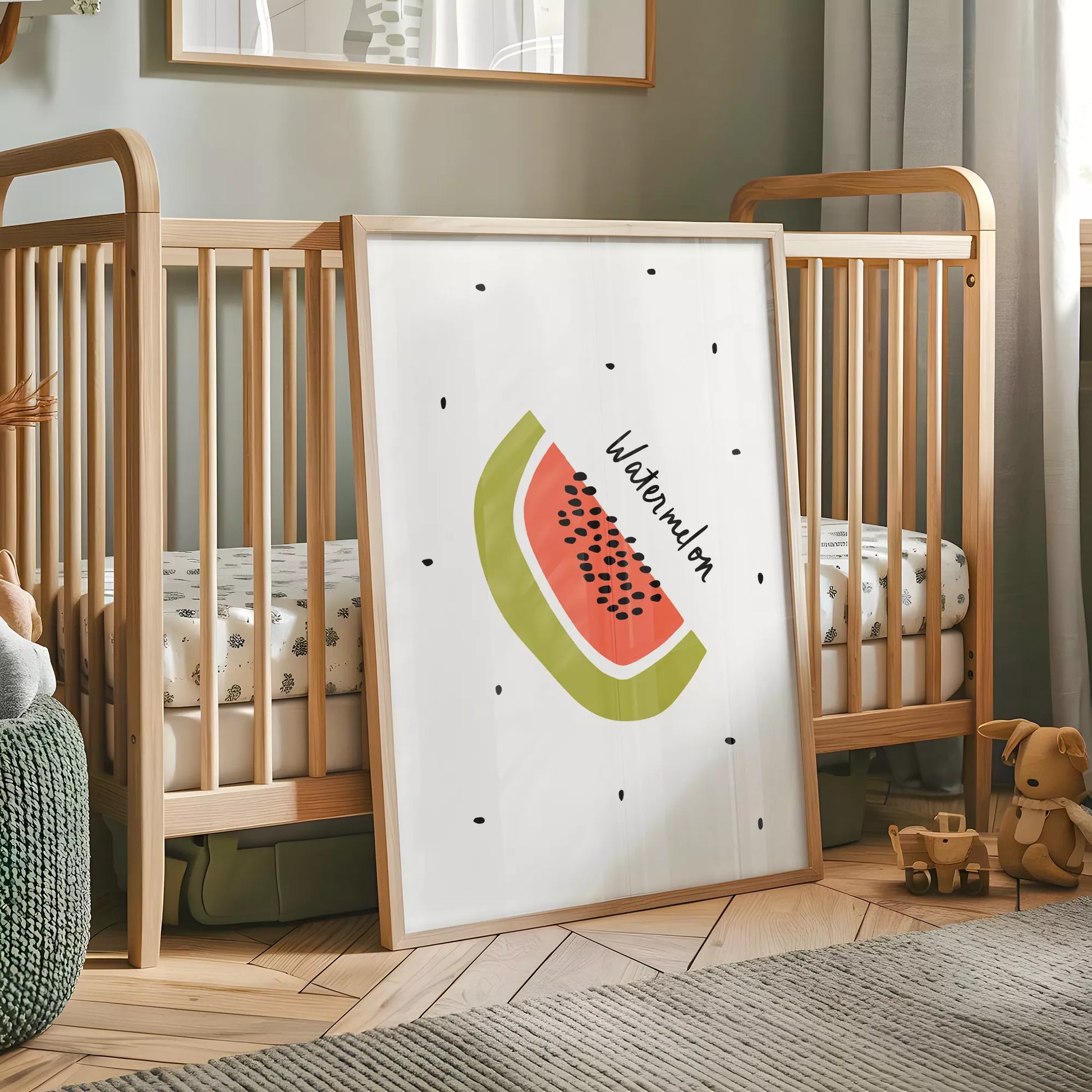 北欧モダンスイカデザインのアートポスター キッチン装飾