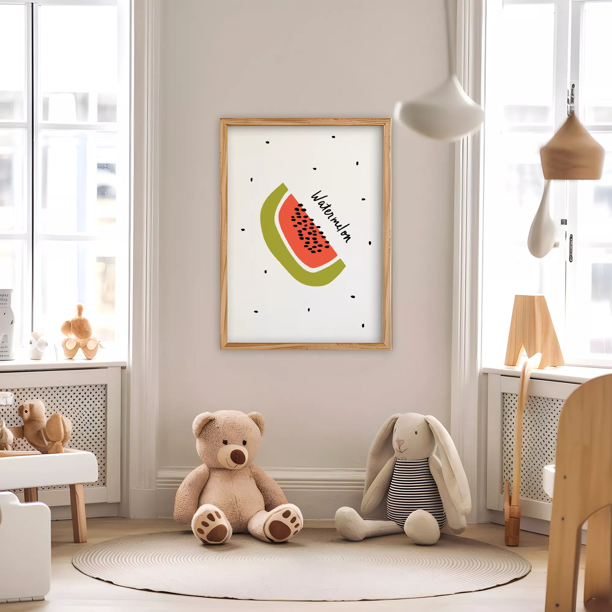 北欧モダンスイカデザインのアートポスター キッチン装飾