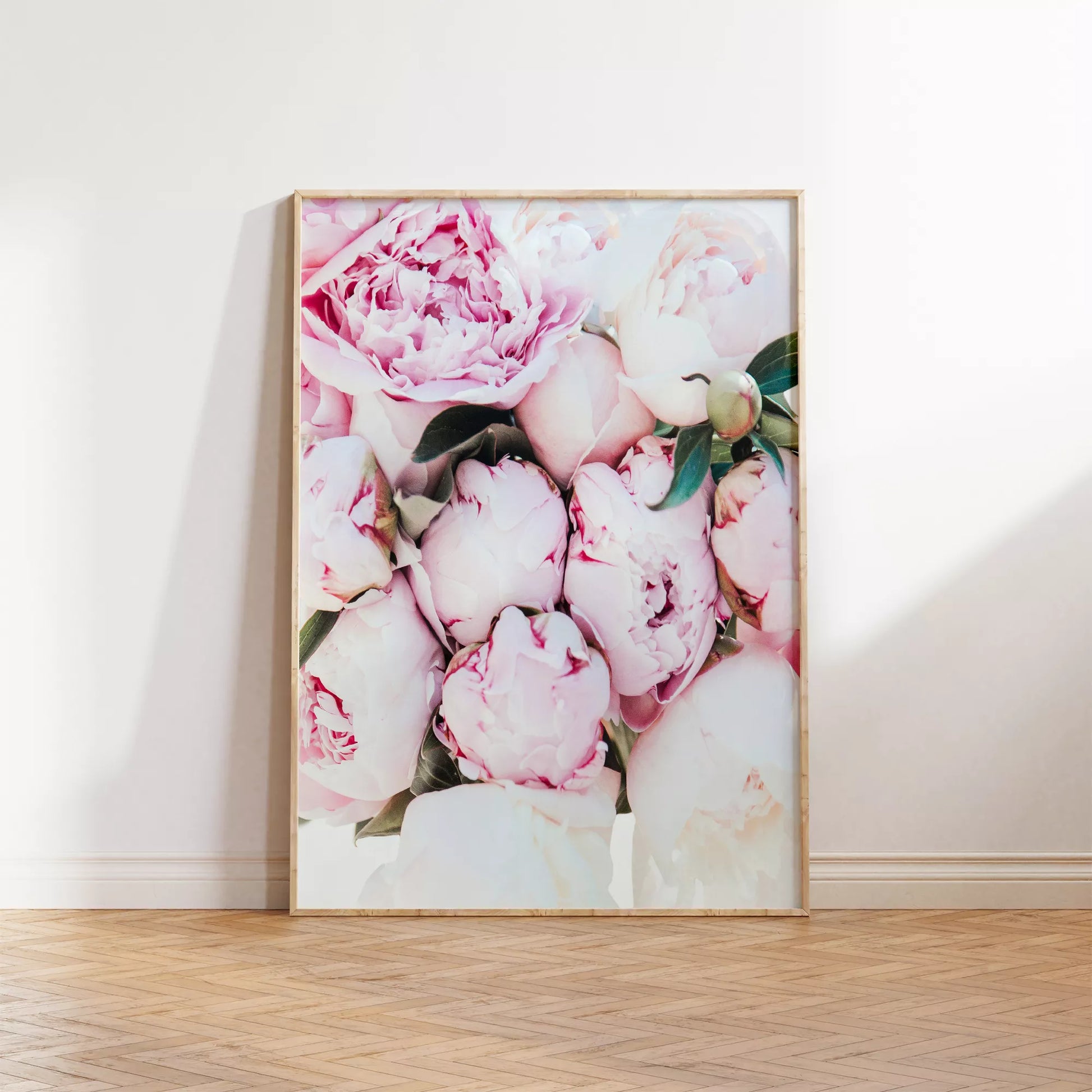 ピンクの芍薬の花が美しいアートプリント