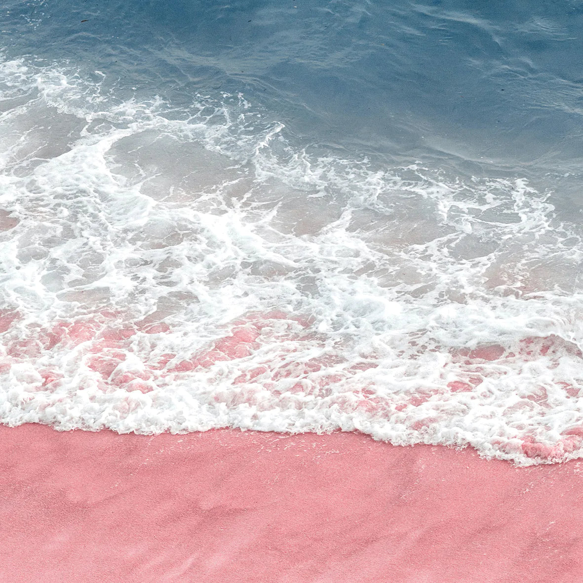 アートポスター ソフトピンク ビーチ 砂浜 パステルカラー 北欧風景 癒しインテリア