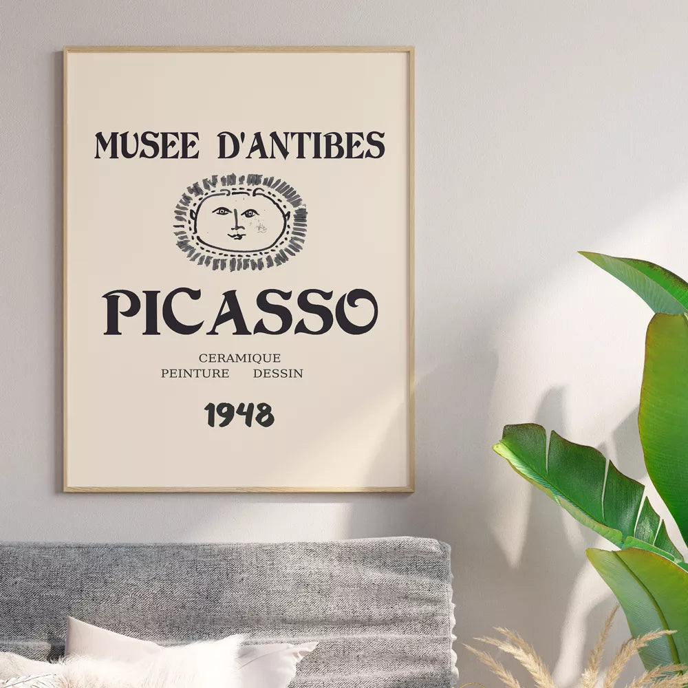 マティス、ピカソ、バウハウスの展覧会ポスター3枚セット、ピンクとモノクロ