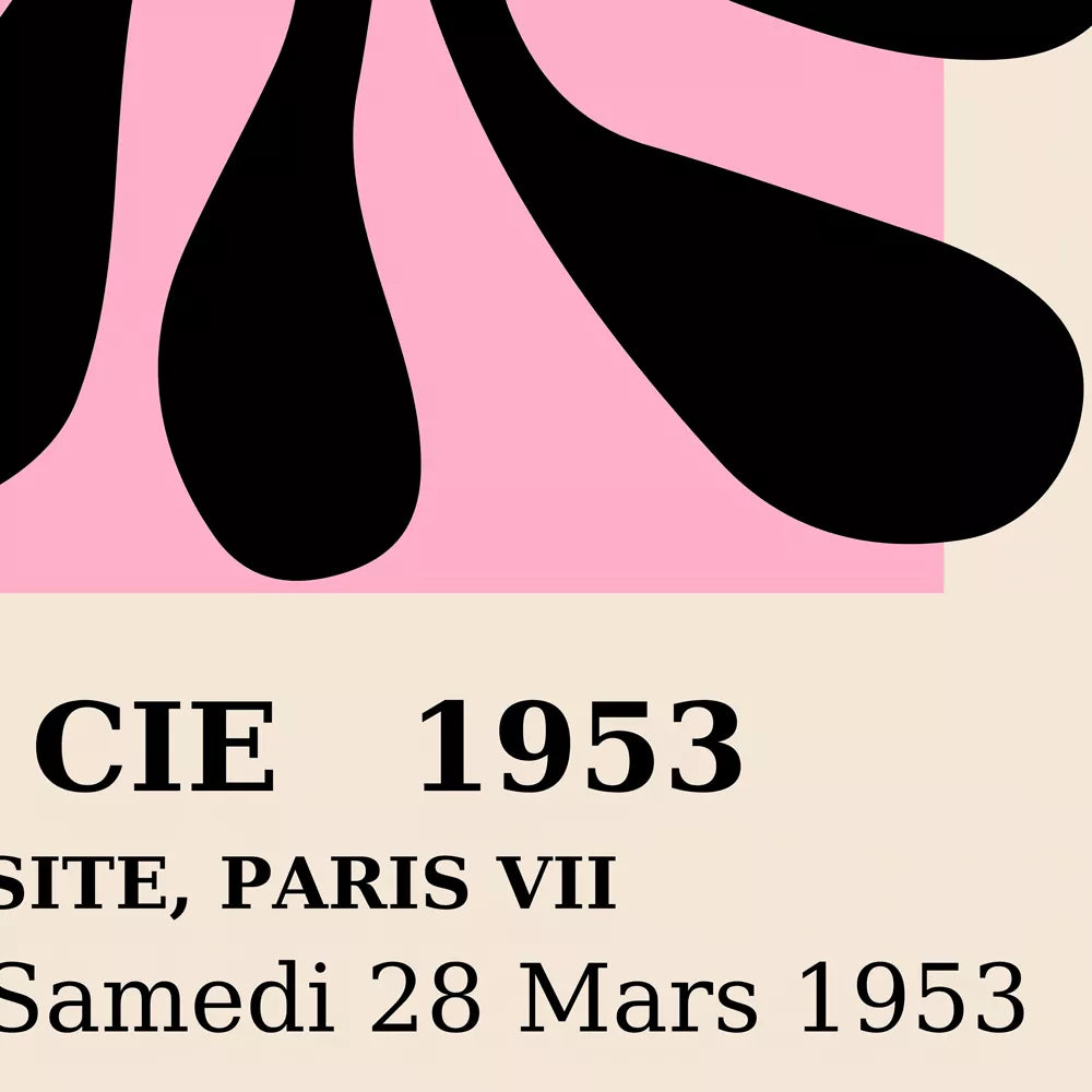 マティス、ピカソ、バウハウスの展覧会ポスター3枚セット、ピンクとモノクロ