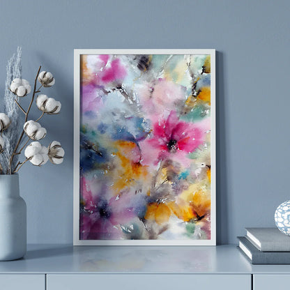 アートポスター 水彩フローラルブーケ パステル 北欧デザイン モダンインテリア