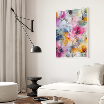 アートポスター 水彩フローラルブーケ パステル 北欧デザイン モダンインテリア