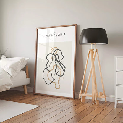 北欧ミニマリスト花瓶ボタニカルアートポスター ベージュ ボヘミアン ジャパンディ