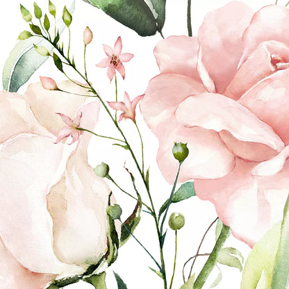 ピンクローズのボタニカルアートポスター 北欧デザイン 3枚セット