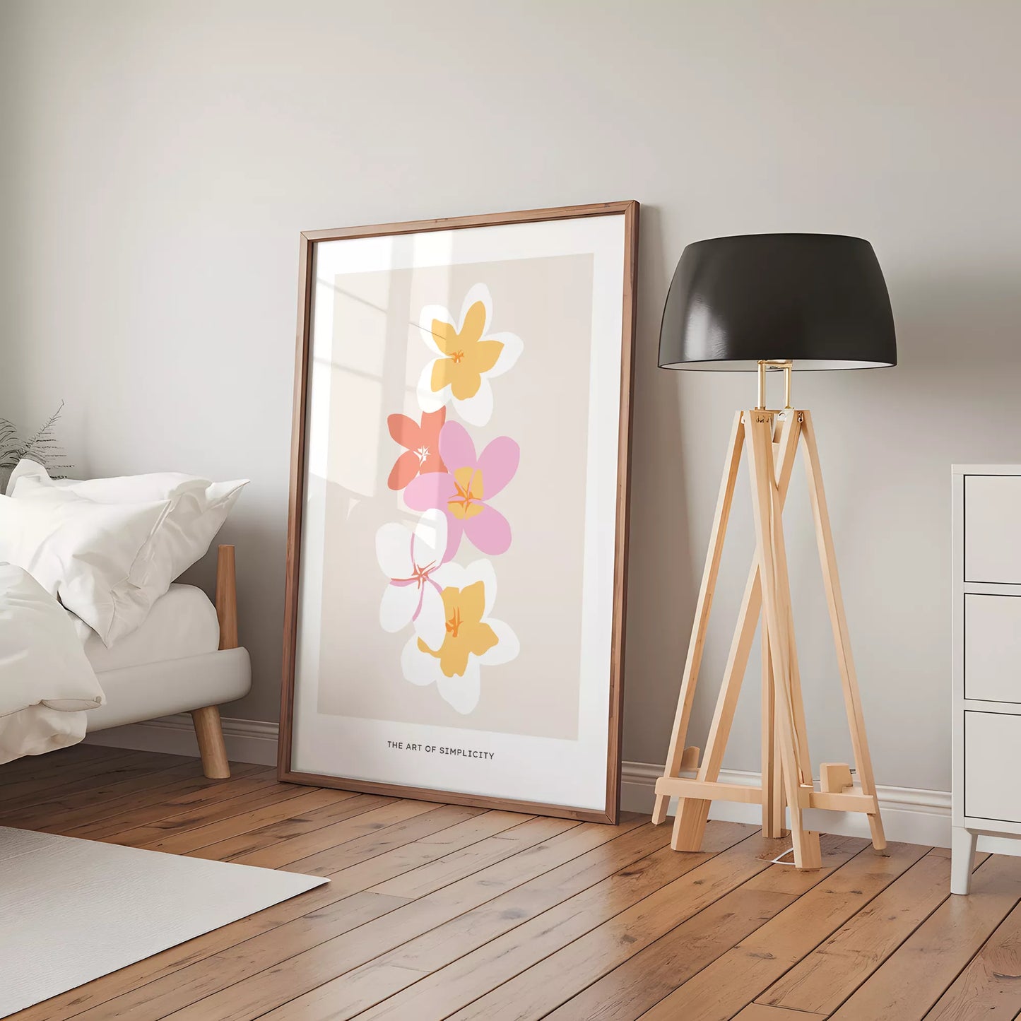 トロピカルフラワー ボタニカルアート ポスター モダンインテリア ミニマリスト